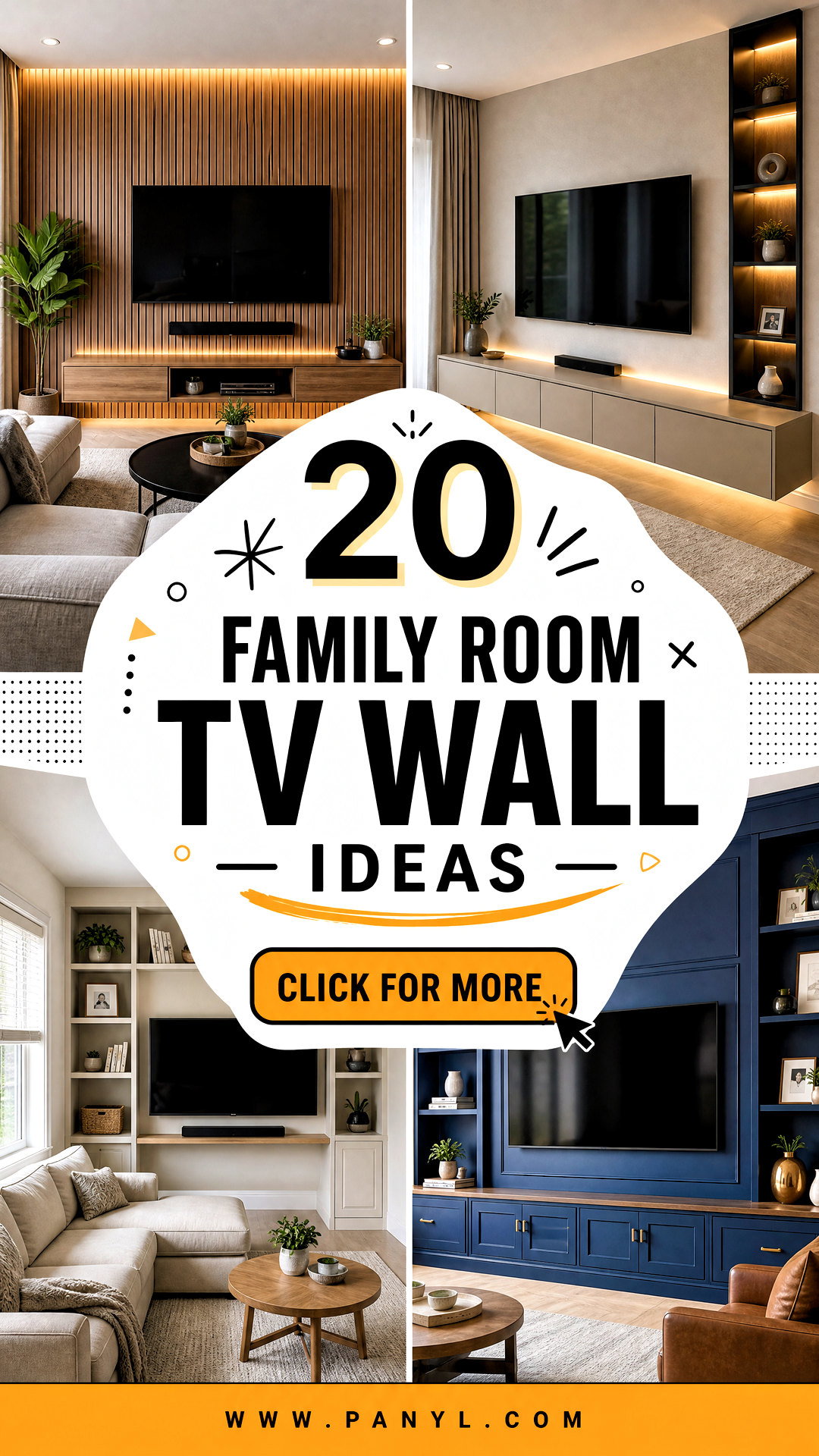 20 Family Room TV Wall Ideas for a Stylish Entertainment Hub - 20 Family Room TV Wall Ideas for a Stylish Entertainment Hub