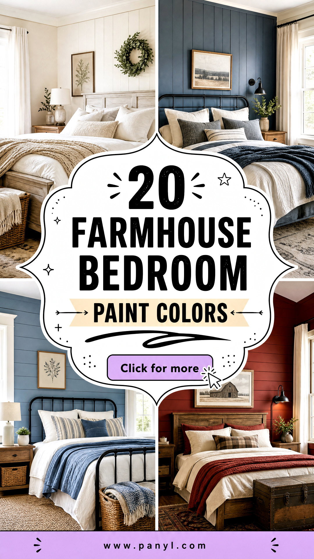 20 Farmhouse Bedroom Paint Colors for a Cozy Dreamy Retreat - 20 Farmhouse Bedroom Paint Colors for a Cozy, Dreamy Retreat