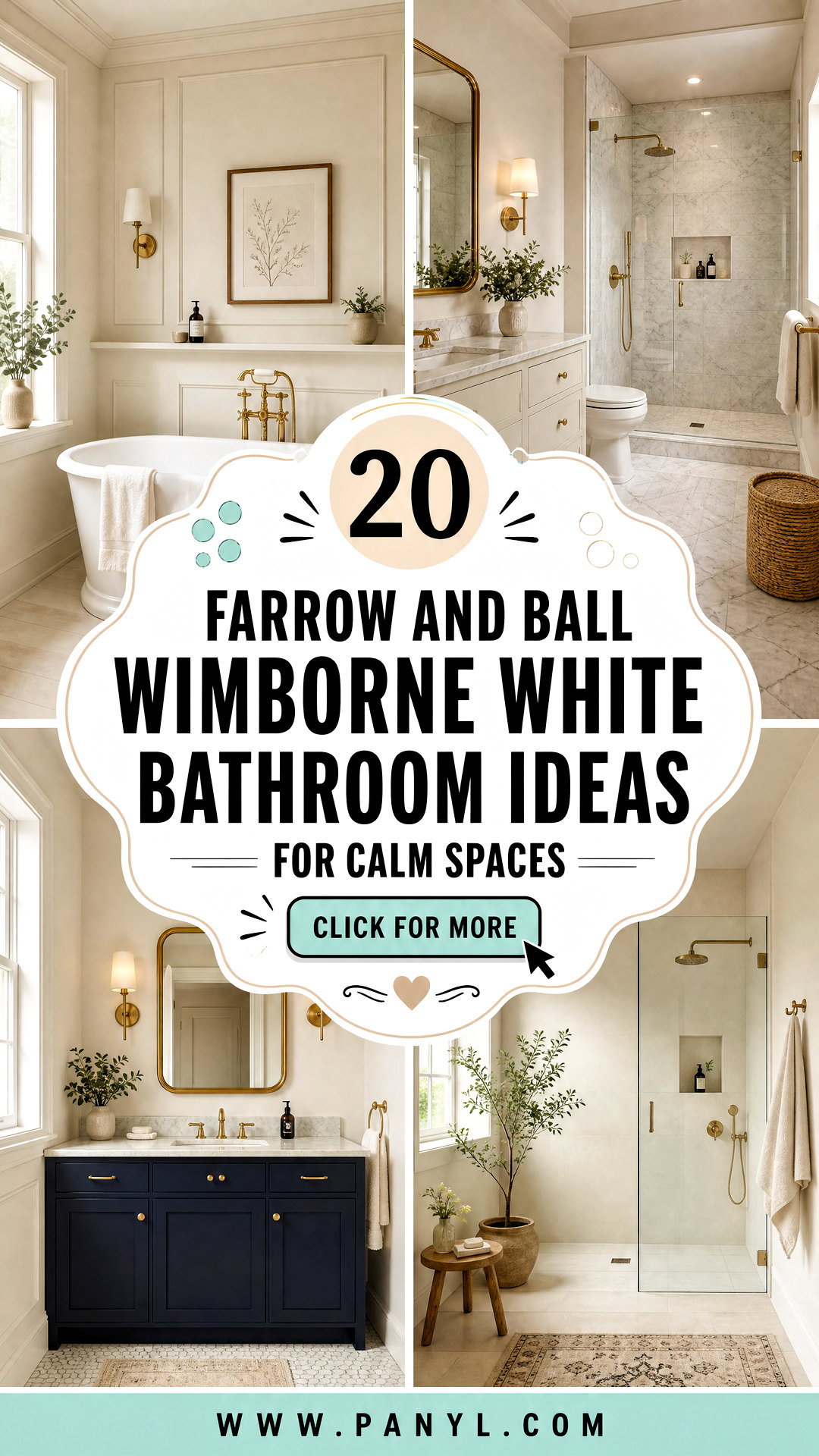 20 Farrow And Ball Wimborne White Bathroom Ideas for Calm Spaces - 20 Farrow And Ball Wimborne White Bathroom Ideas for Calm Spaces