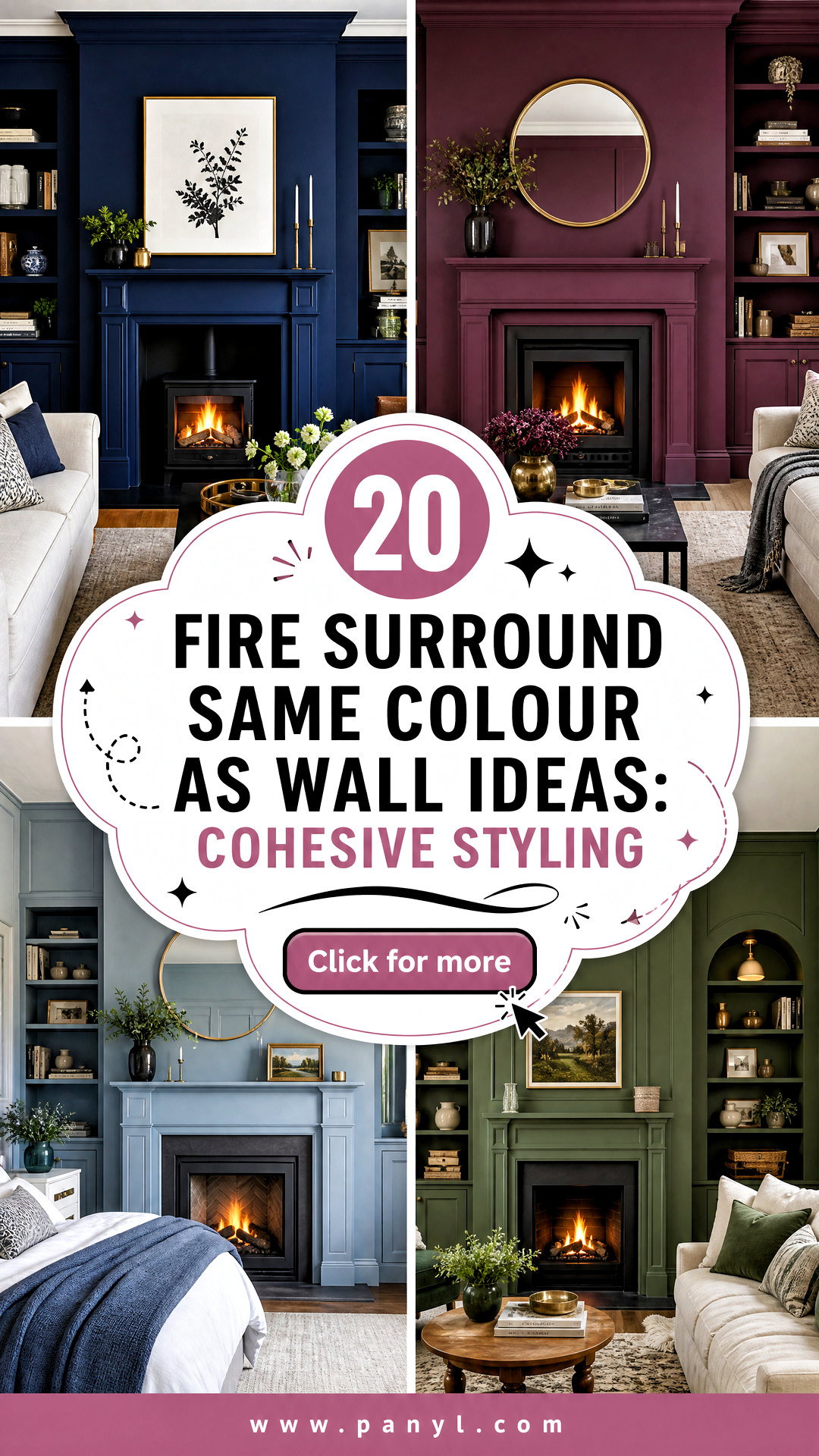 20 Fire Surround Same Colour As Wall Ideas Cohesive Styling - 20 Fire Surround Same Colour As Wall Ideas: Cohesive Styling