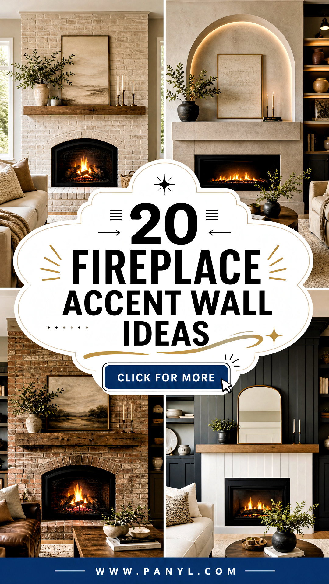 20 Fireplace Accent Wall Ideas for a Cozy Designer Look - 20 Fireplace Accent Wall Ideas for a Cozy Designer Look