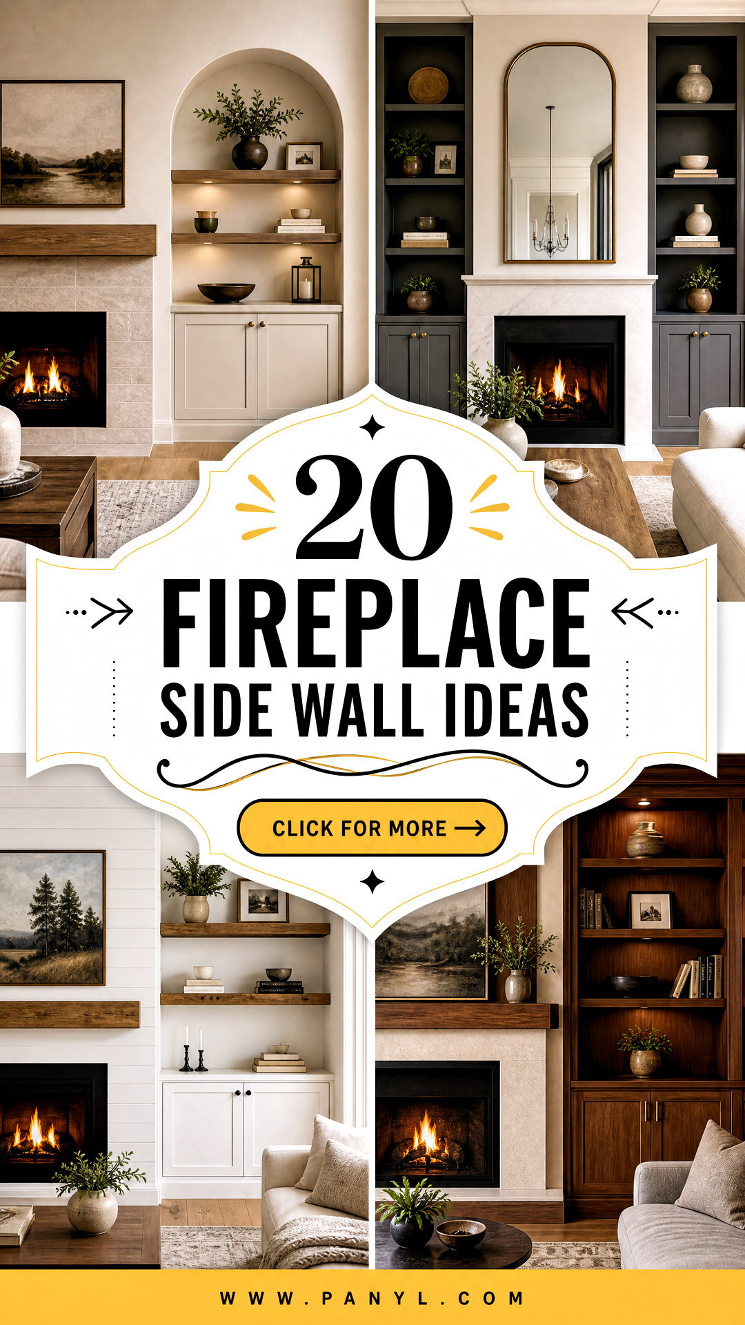 20 Fireplace Side Wall Ideas for a Warm Balanced Living Room - 20 Fireplace Side Wall Ideas for a Warm, Balanced Living Room
