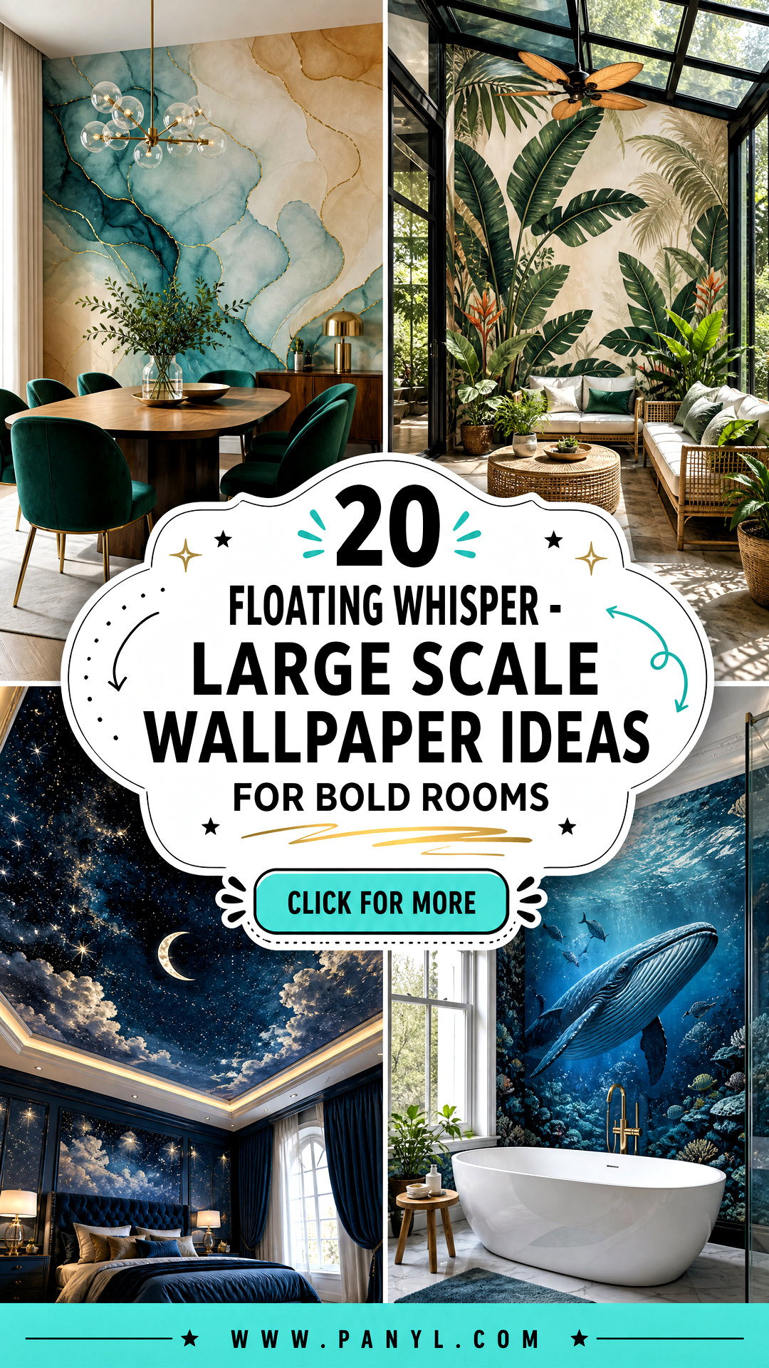 20 Floating Whisper Large Scale Wallpaper Ideas for Bold Rooms - 20 Floating Whisper – Large Scale Wallpaper Ideas for Bold Rooms