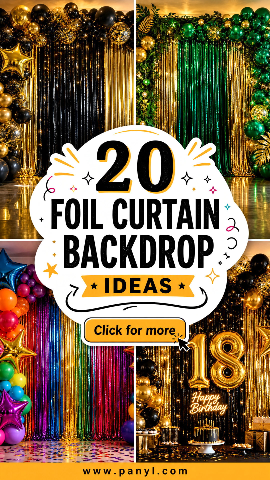 20 Foil Curtain Backdrop Ideas Birthday Ideas Party Sparkle - 20 Foil Curtain Backdrop Ideas Birthday Ideas: Party Sparkle