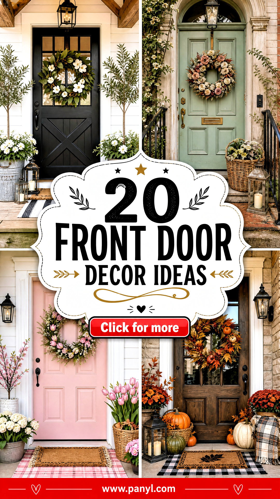20 Front Door Decor Ideas for an Inviting Seasonal Entry - 20 Front Door Decor Ideas for an Inviting Seasonal Entry