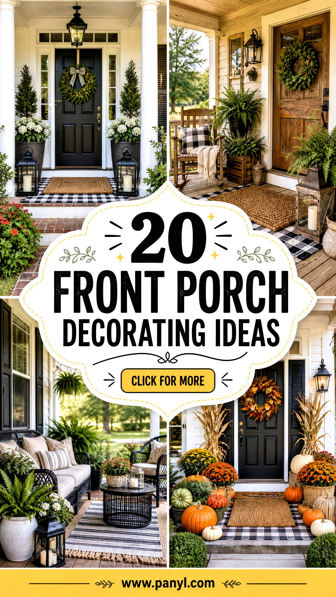 20 Front Porch Decorating Ideas for a Warm Seasonal Welcome - 20 Front Porch Decorating Ideas for a Warm Seasonal Welcome