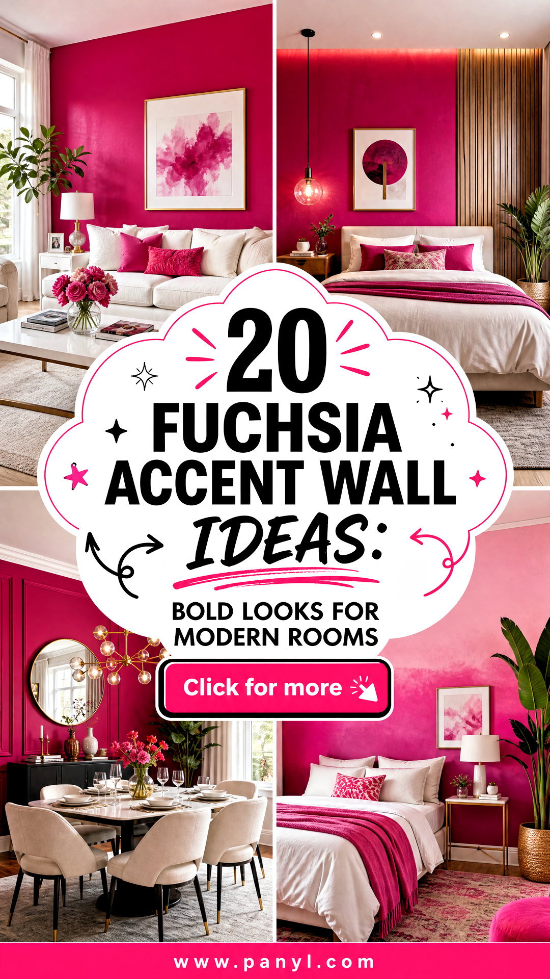 20 Fuchsia Accent Wall Ideas Bold Looks for Modern Rooms - 20 Fuchsia Accent Wall Ideas: Bold Looks for Modern Rooms