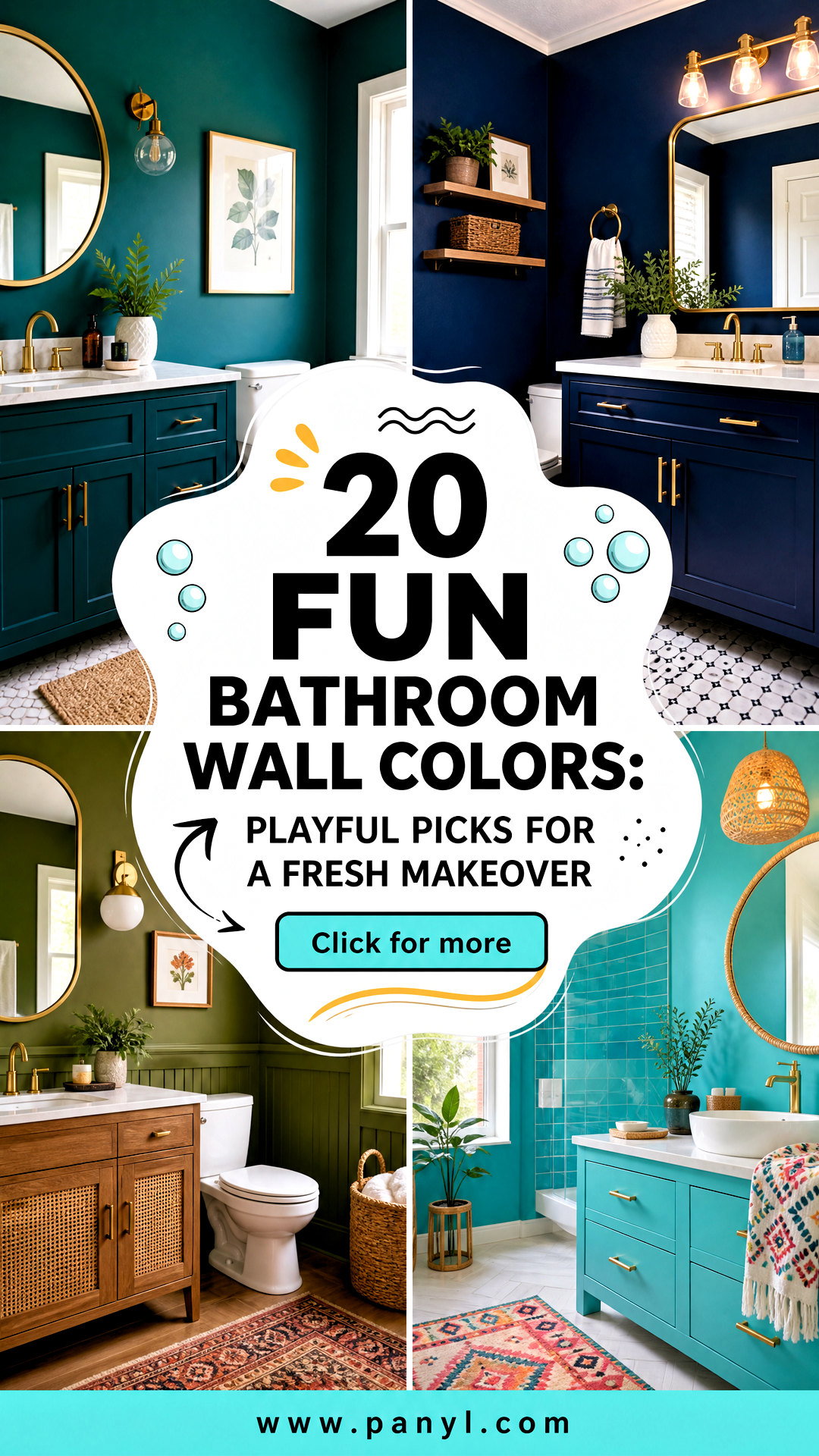 20 Fun Bathroom Wall Colors Playful Picks for a Fresh Makeover - 20 Fun Bathroom Wall Colors: Playful Picks for a Fresh Makeover