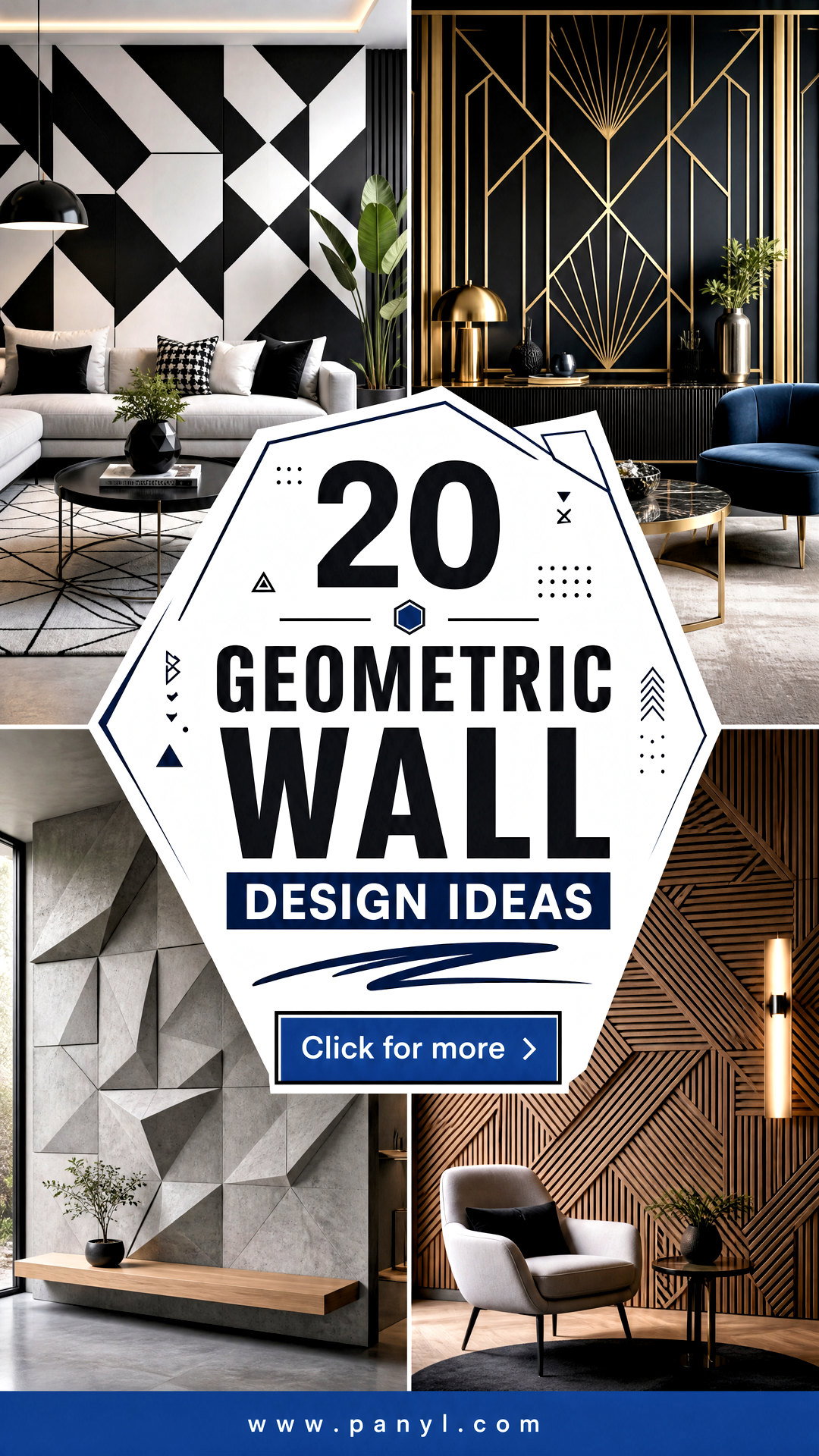 20 Geometric Wall Design Ideas for a Striking Modern Home - 20 Geometric Wall Design Ideas for a Striking Modern Home