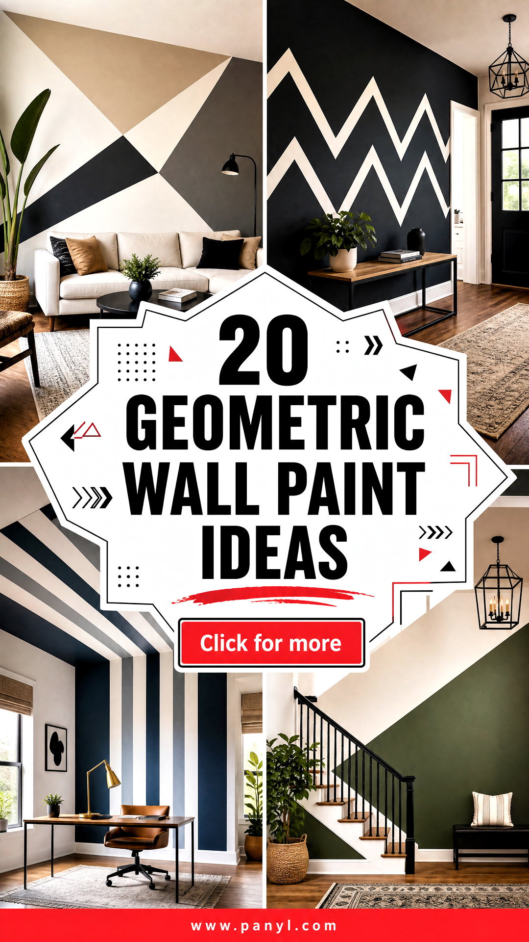 20 Geometric Wall Paint Ideas for a Bold Modern Room Refresh - 20 Geometric Wall Paint Ideas for a Bold, Modern Room Refresh