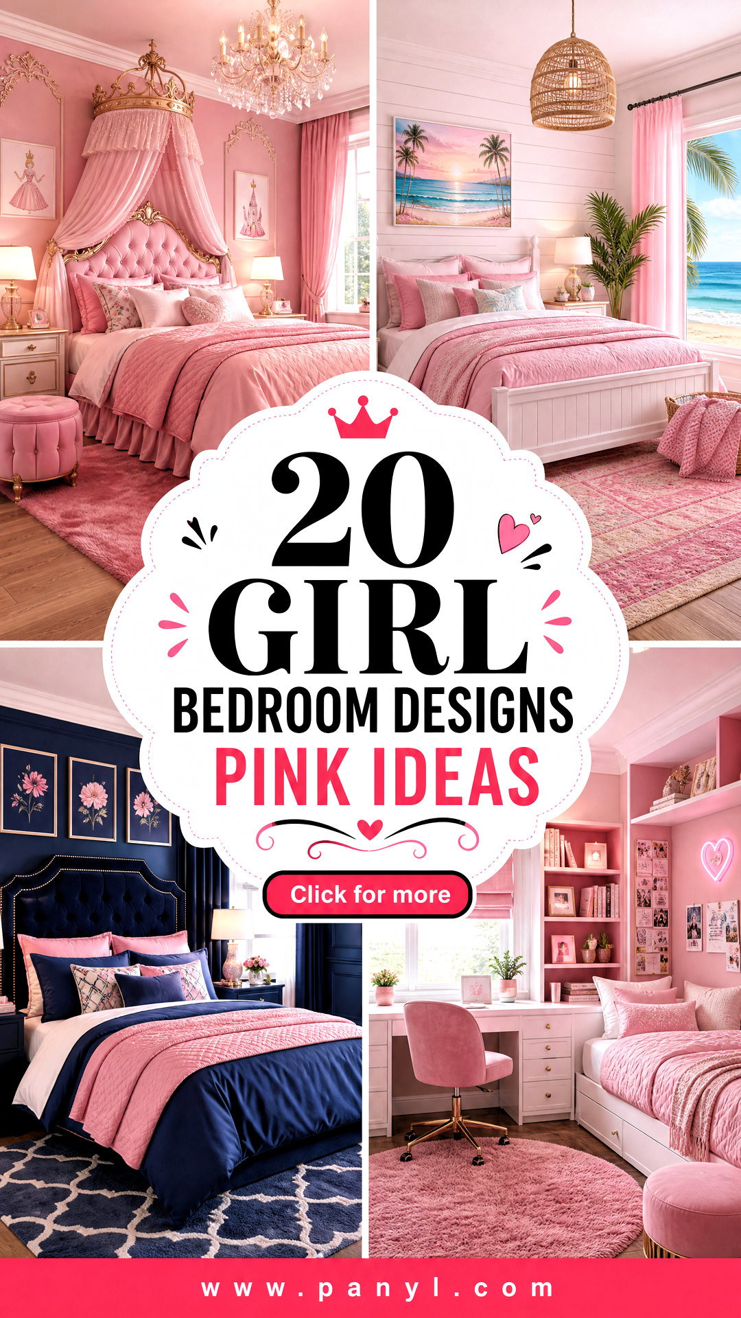 20 Girl Bedroom Designs Pink Ideas for Sweet Modern Spaces - 20 Girl Bedroom Designs Pink Ideas for Sweet, Modern Spaces