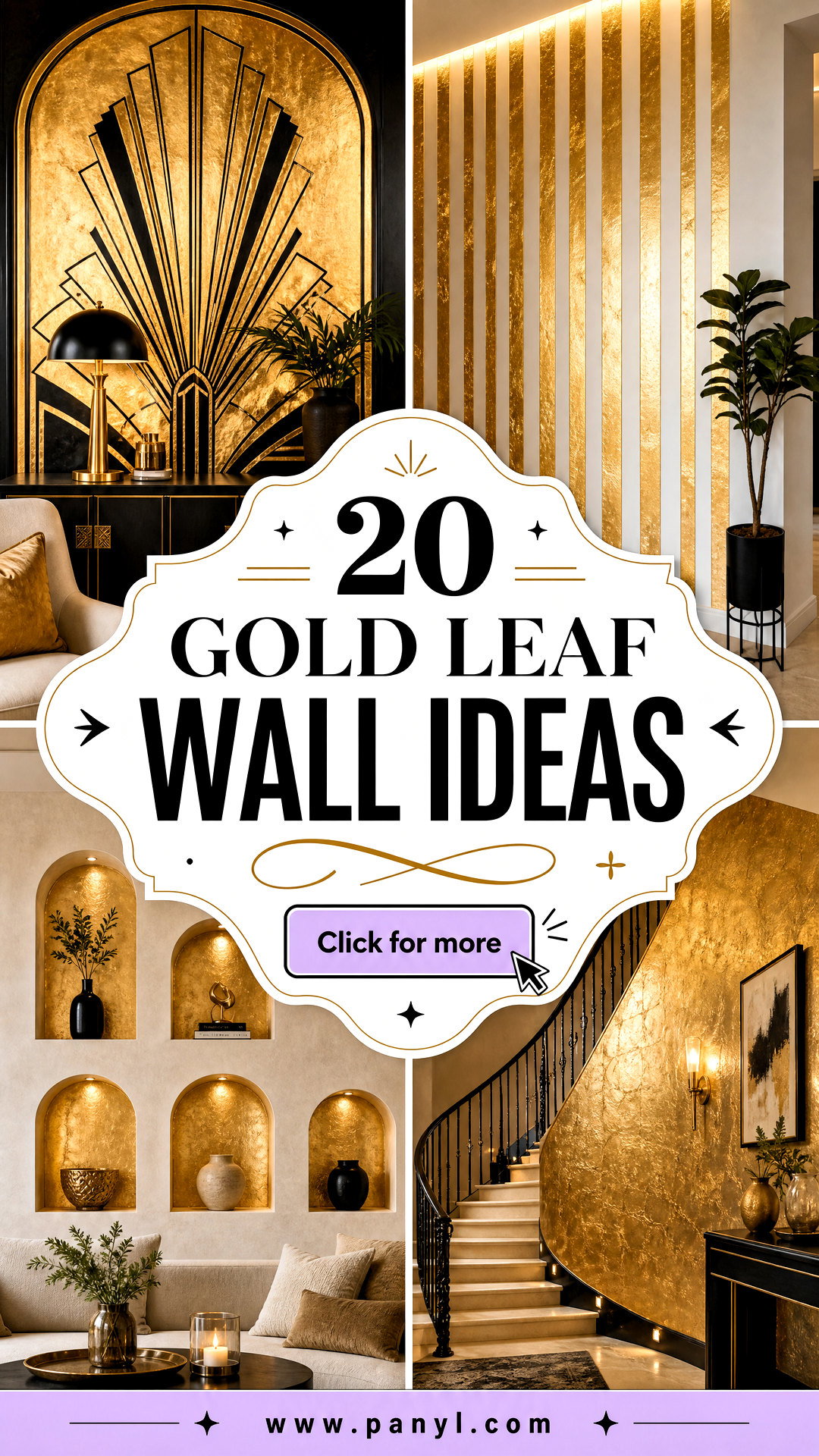 20 Gold Leaf Wall Ideas for Elegant Budget-Friendly Style - 20 Gold Leaf Wall Ideas for Elegant, Budget-Friendly Style