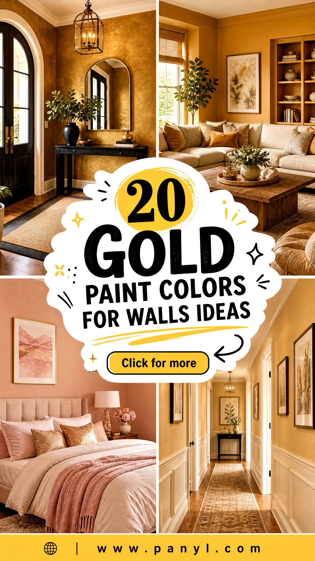 20 Gold Paint Colors for Walls for a Warm Luxe Home Update - 20 Gold Paint Colors for Walls for a Warm, Luxe Home Update