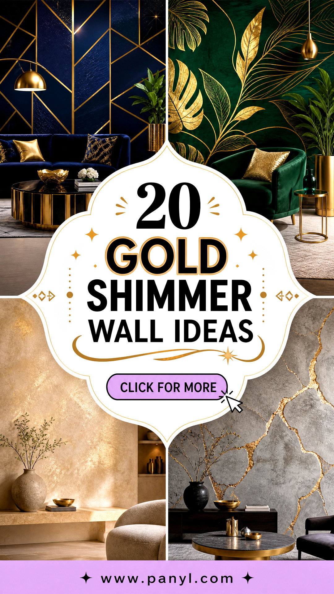 20 Gold Shimmer Wall Ideas for a Soft Glamorous Room Glow - 20 Gold Shimmer Wall Ideas for a Soft, Glamorous Room Glow