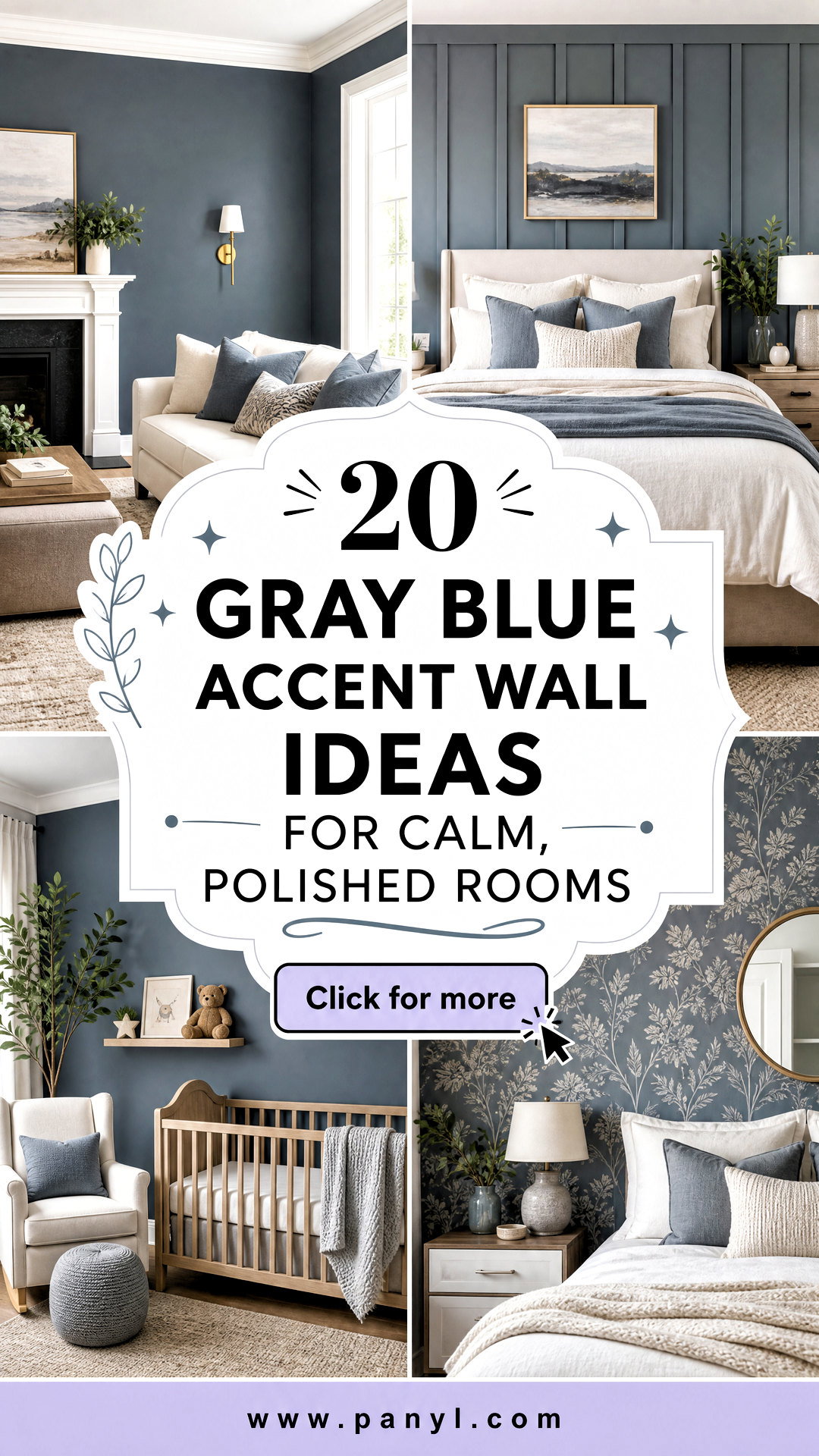 20 Gray Blue Accent Wall Ideas for Calm Polished Rooms - 20 Gray Blue Accent Wall Ideas for Calm, Polished Rooms