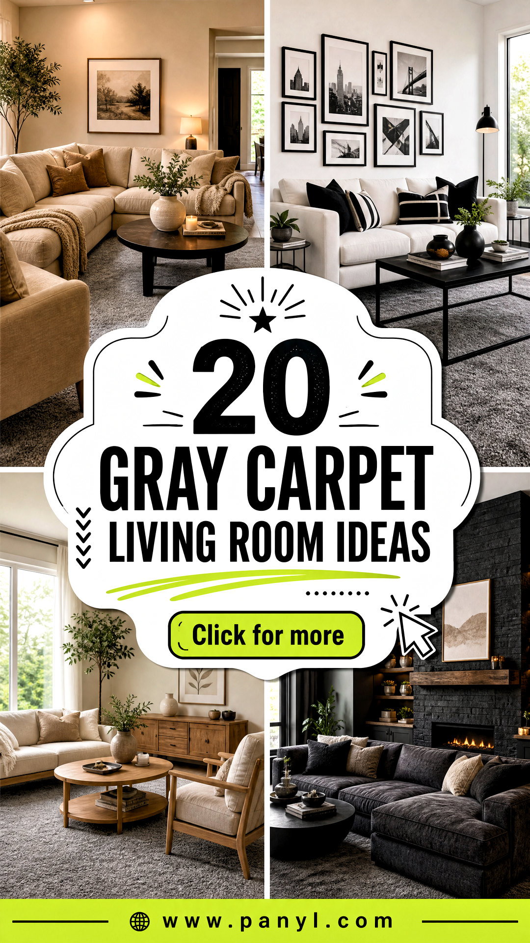20 Gray Carpet Living Room Ideas for a Warm and Cozy Space - 20 Gray Carpet Living Room Ideas for a Warm and Cozy Space