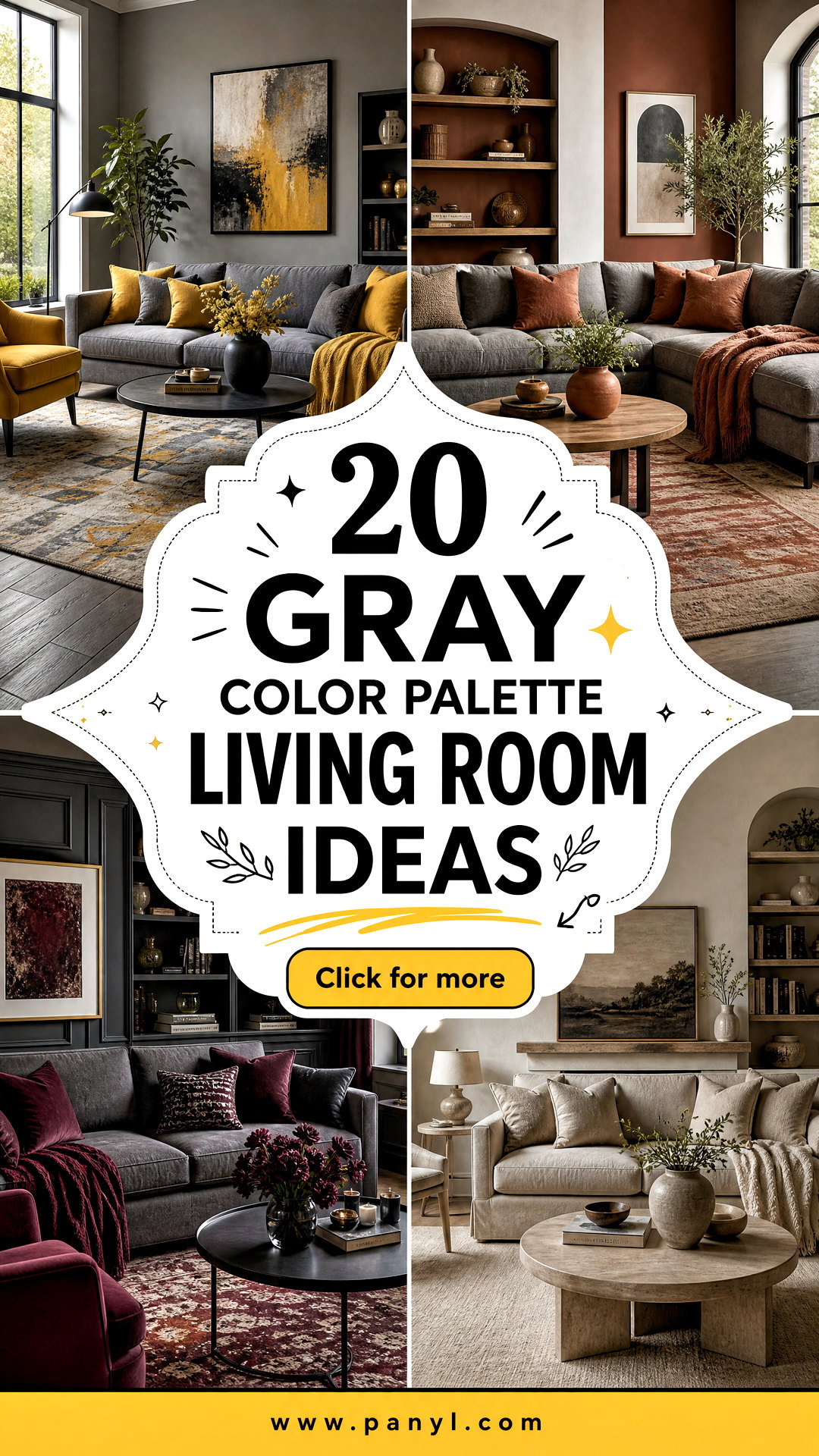 20 Gray Color Palette Living Room Ideas for Warm Cozy Style - 20 Gray Color Palette Living Room Ideas for Warm, Cozy Style