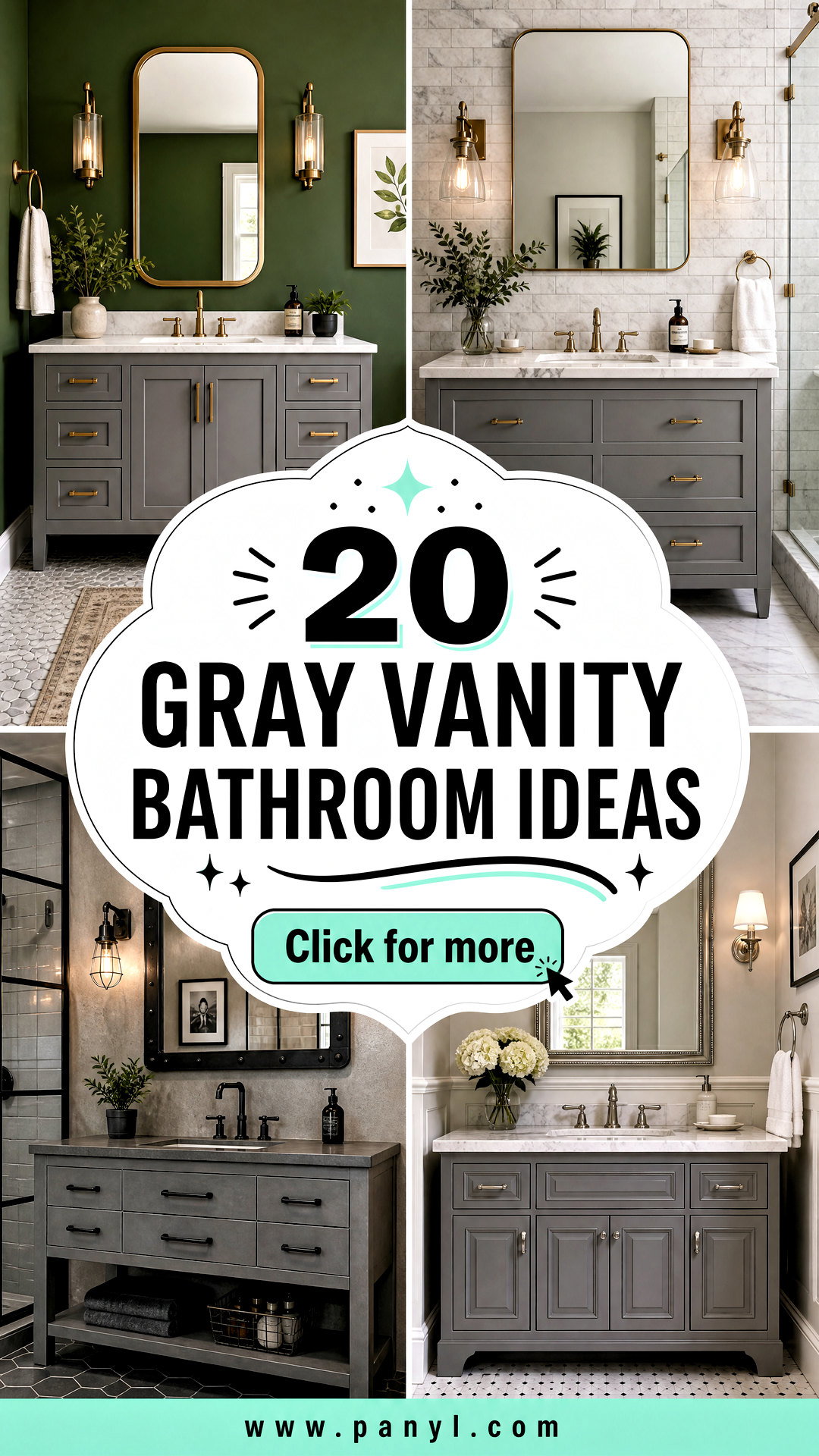 20 Gray Vanity Bathroom Ideas for a Polished Modern Refresh - 20 Gray Vanity Bathroom Ideas for a Polished Modern Refresh