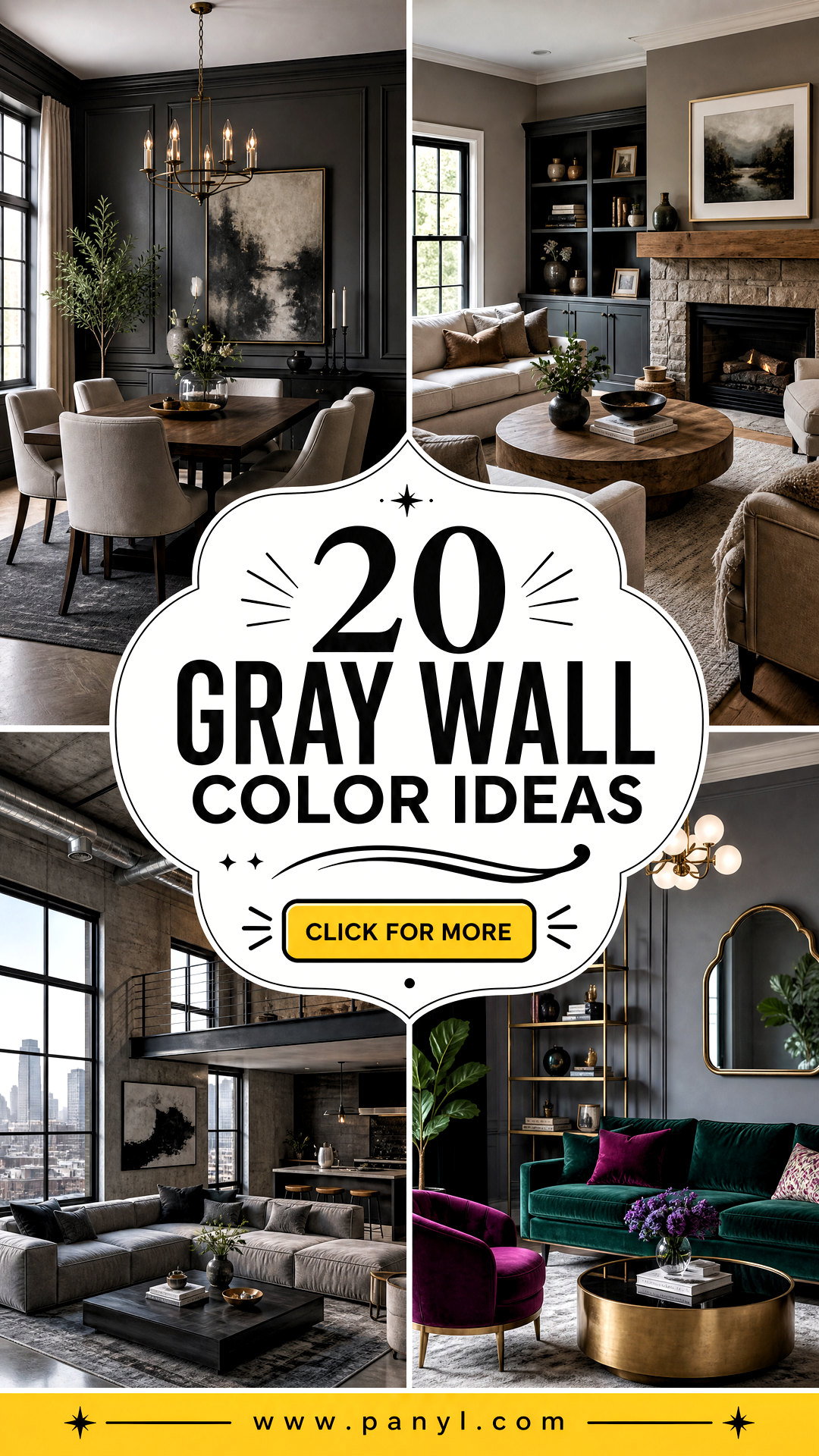 20 Gray Wall Color Ideas for Timeless Welcoming Rooms - 20 Gray Wall Color Ideas for Timeless, Welcoming Rooms