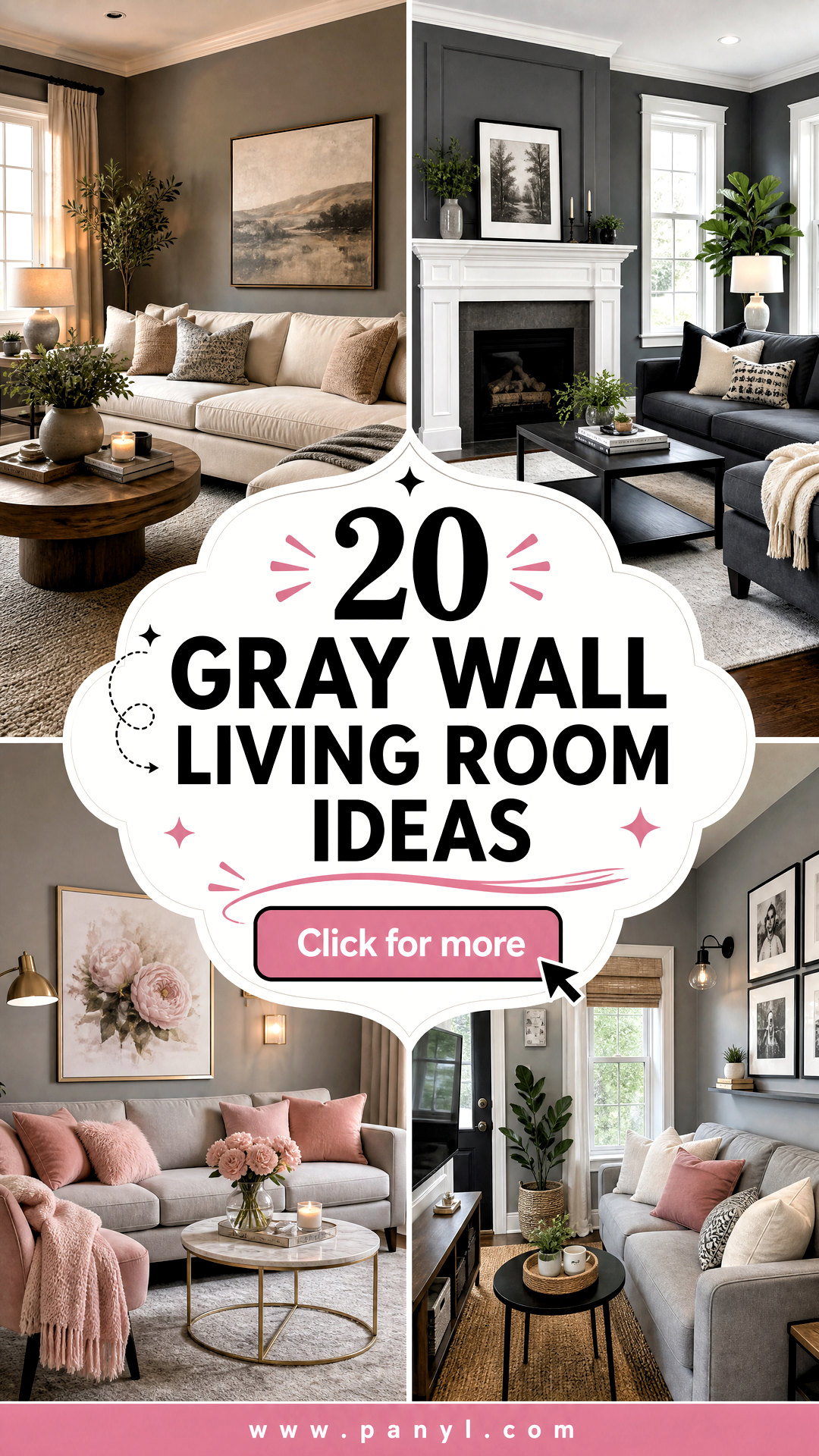 20 Gray Wall Living Room Ideas for a Warm Modern Space - 20 Gray Wall Living Room Ideas for a Warm, Modern Space