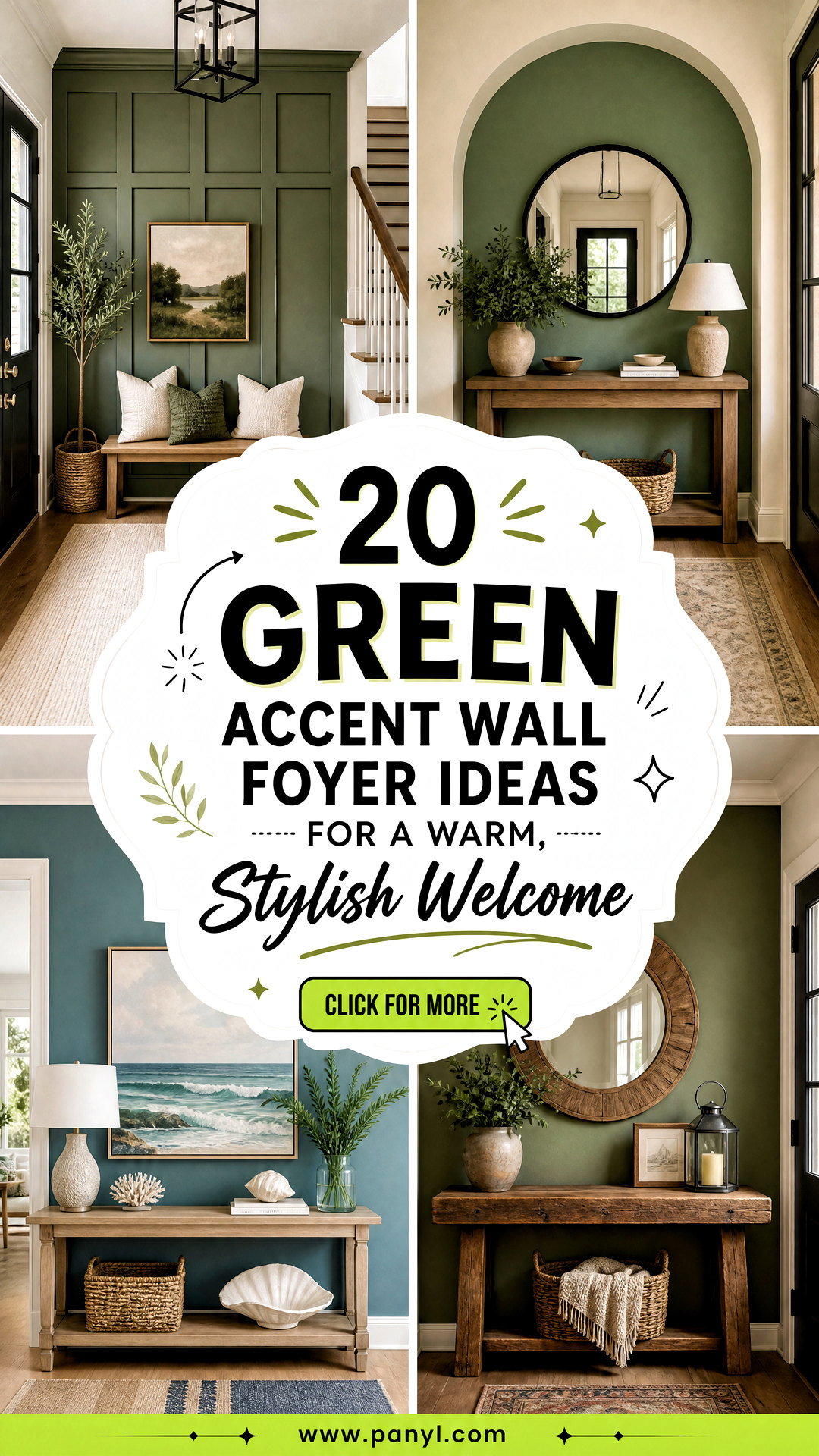 20 Green Accent Wall Foyer Ideas for a Warm Stylish Welcome - 20 Green Accent Wall Foyer Ideas for a Warm, Stylish Welcome