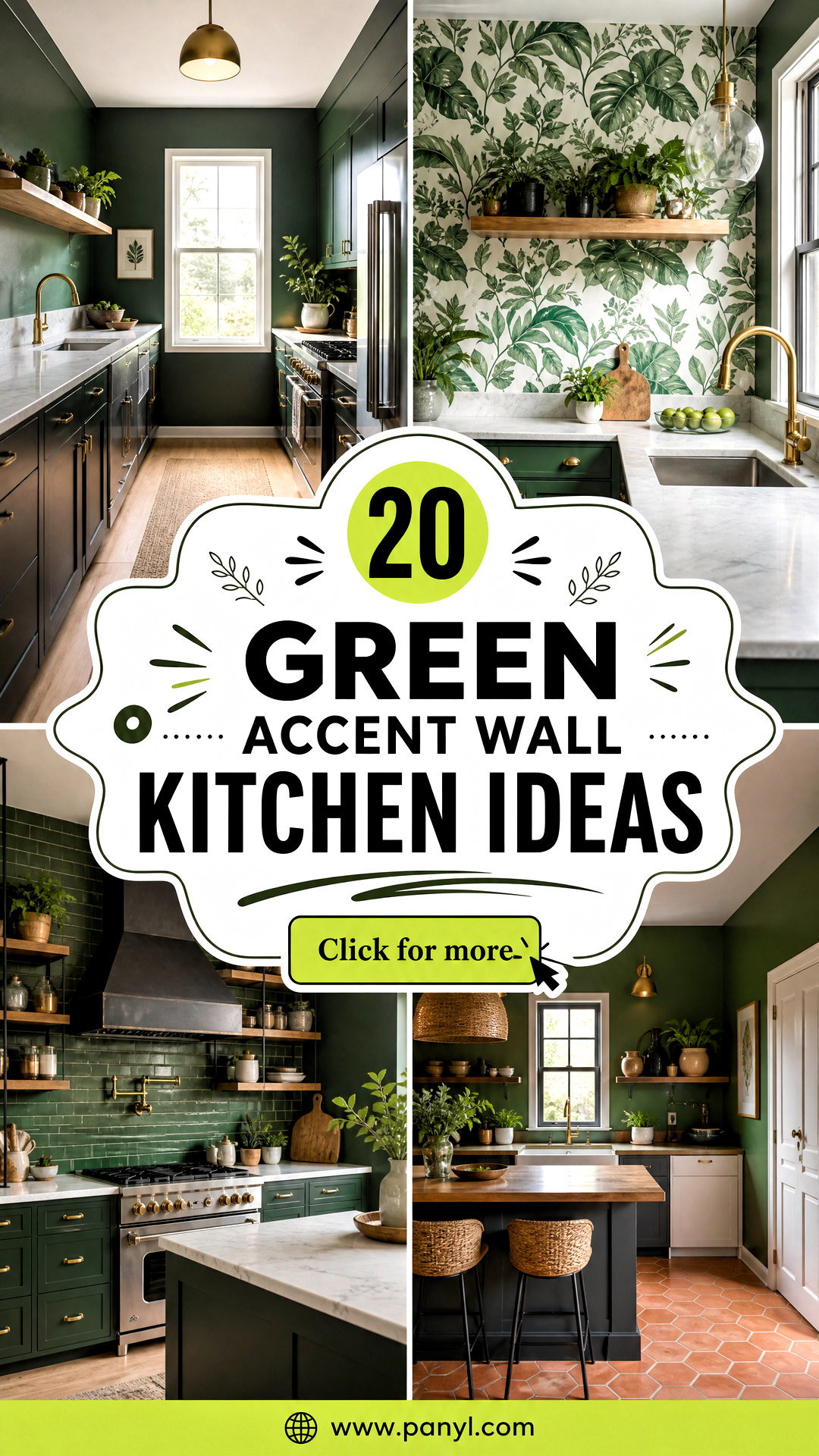 20 Green Accent Wall Kitchen Ideas for a Fresh Modern Look - 20 Green Accent Wall Kitchen Ideas for a Fresh Modern Look