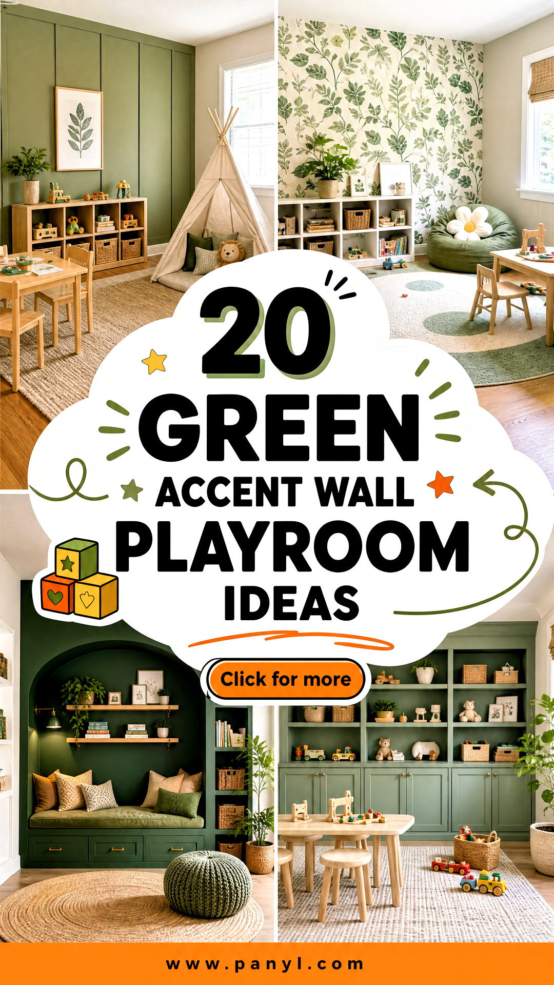 20 Green Accent Wall Playroom Ideas Kids Will Love Today - 20 Green Accent Wall Playroom Ideas Kids Will Love Today