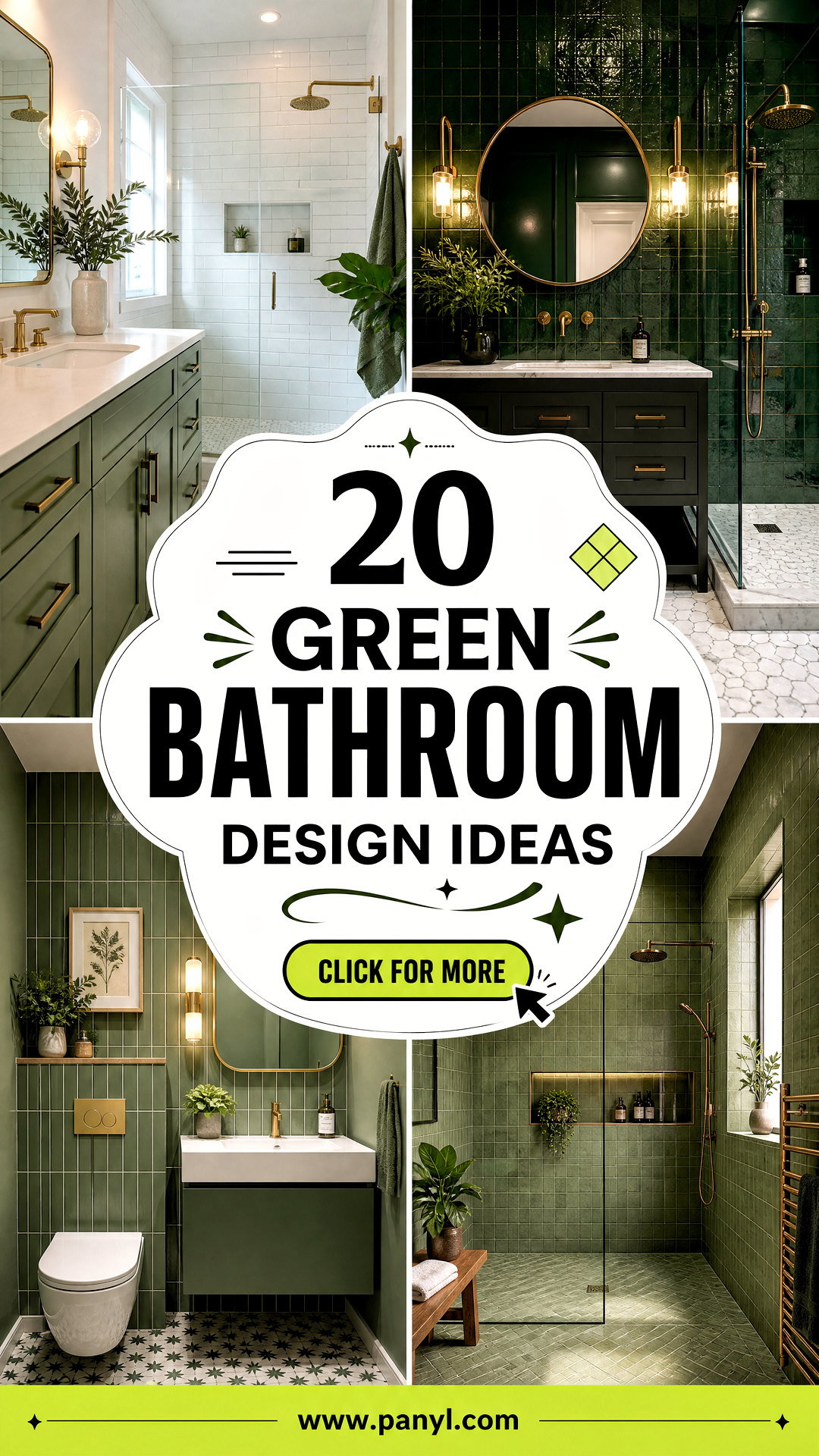 20 Green Bathroom Design Ideas for a Stylish Spa-Like Retreat - 20 Green Bathroom Design Ideas for a Stylish Spa-Like Retreat