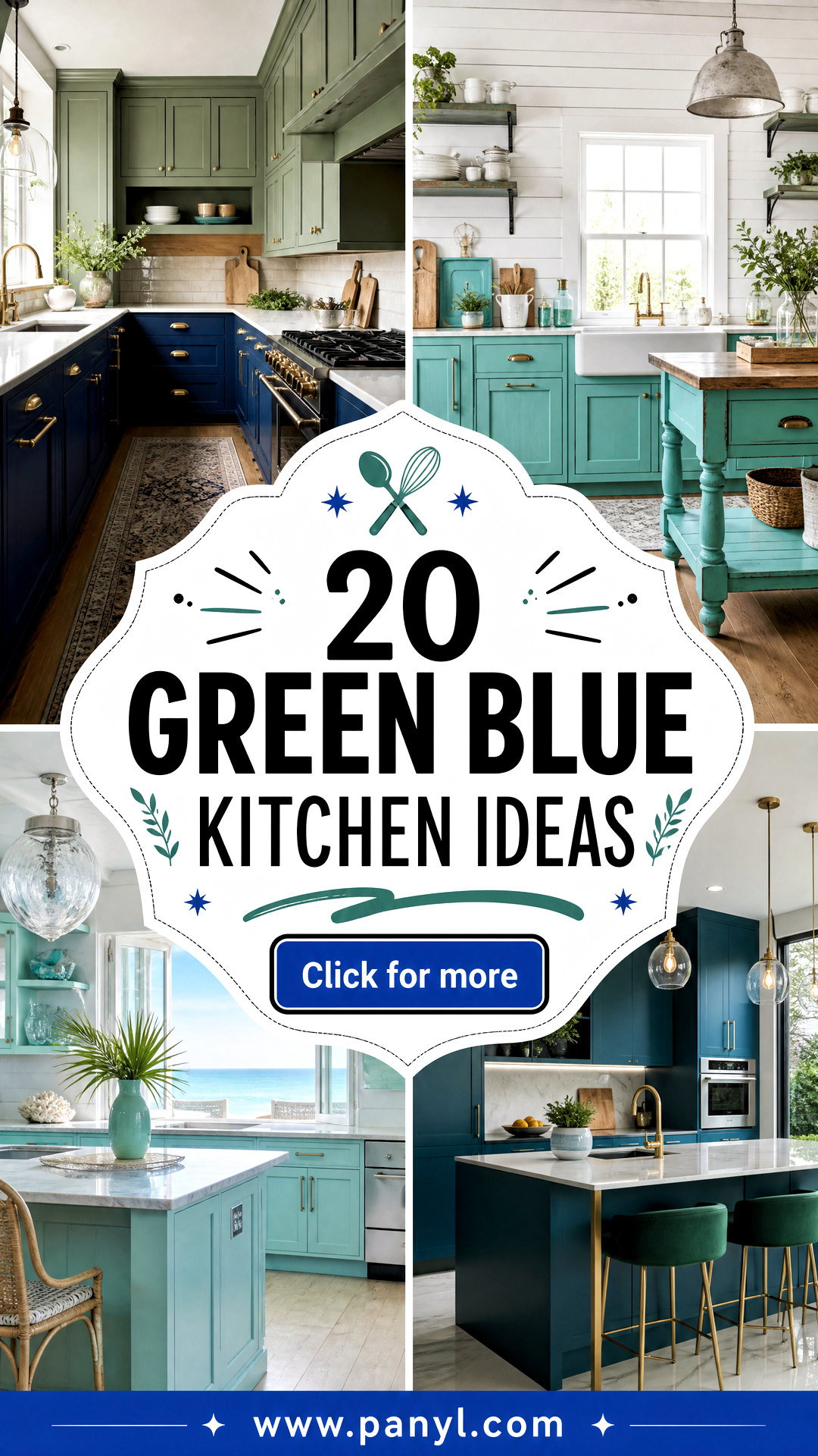 20 Green Blue Kitchen Ideas for a Fresh Harmonious Home - 20 Green Blue Kitchen Ideas for a Fresh, Harmonious Home