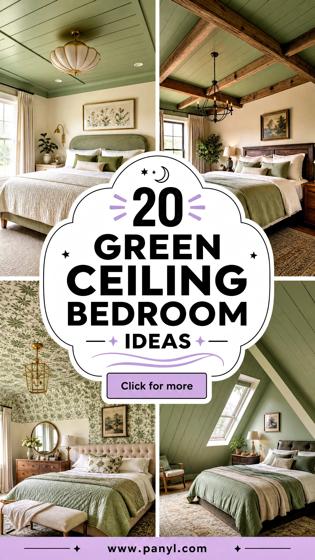 20 Green Ceiling Bedroom Ideas for a Calm Dreamy Retreat - 20 Green Ceiling Bedroom Ideas for a Calm, Dreamy Retreat