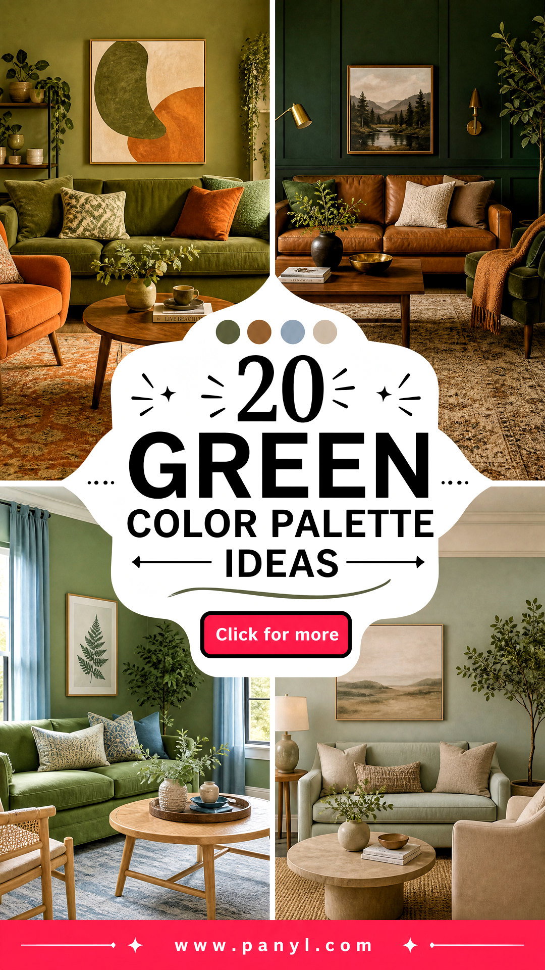 20 Green Color Palette Ideas for a Fresh Cohesive Home - 20 Green Color Palette Ideas for a Fresh, Cohesive Home