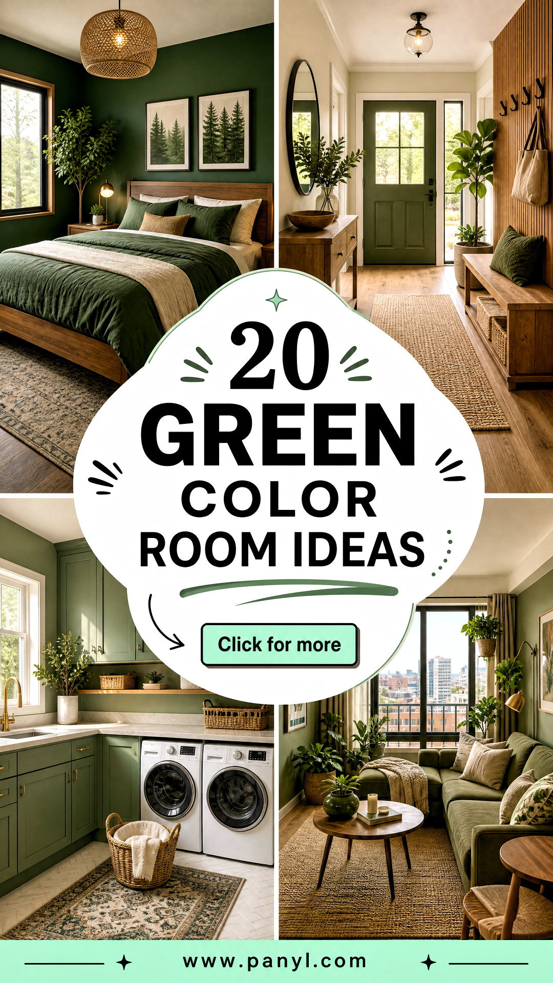 20 Green Color Room Ideas for a Balanced Beautiful Home - 20 Green Color Room Ideas for a Balanced, Beautiful Home