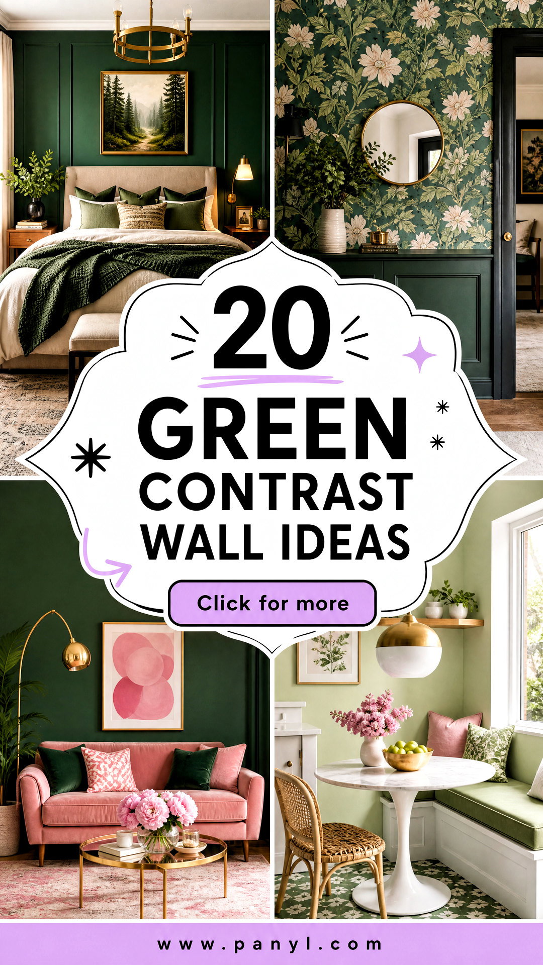 20 Green Contrast Wall Ideas for Fresh Modern Rooms - 20 Green Contrast Wall Ideas for Fresh, Modern Rooms