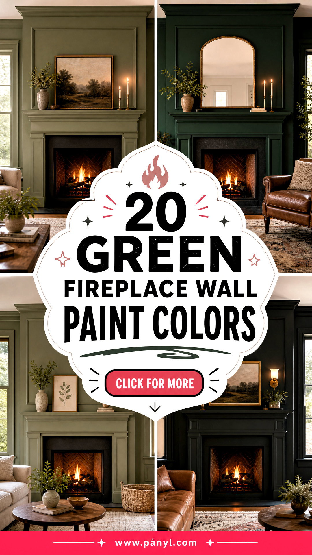 20 Green Fireplace Wall Paint Colors Cozy Hearth Color Ideas - 20 Green Fireplace Wall Paint Colors: Cozy Hearth Color Ideas