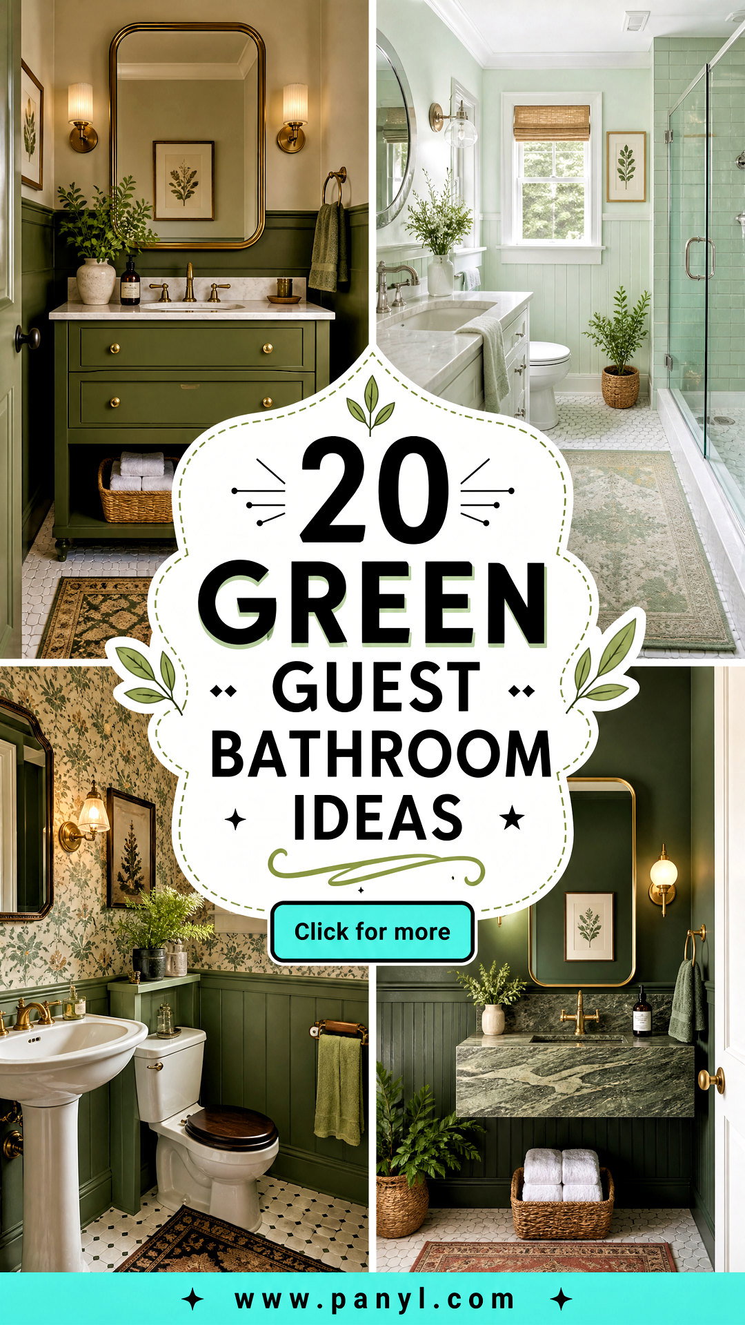 20 Green Guest Bathroom Ideas for a Relaxing Stylish Space - 20 Green Guest Bathroom Ideas for a Relaxing, Stylish Space