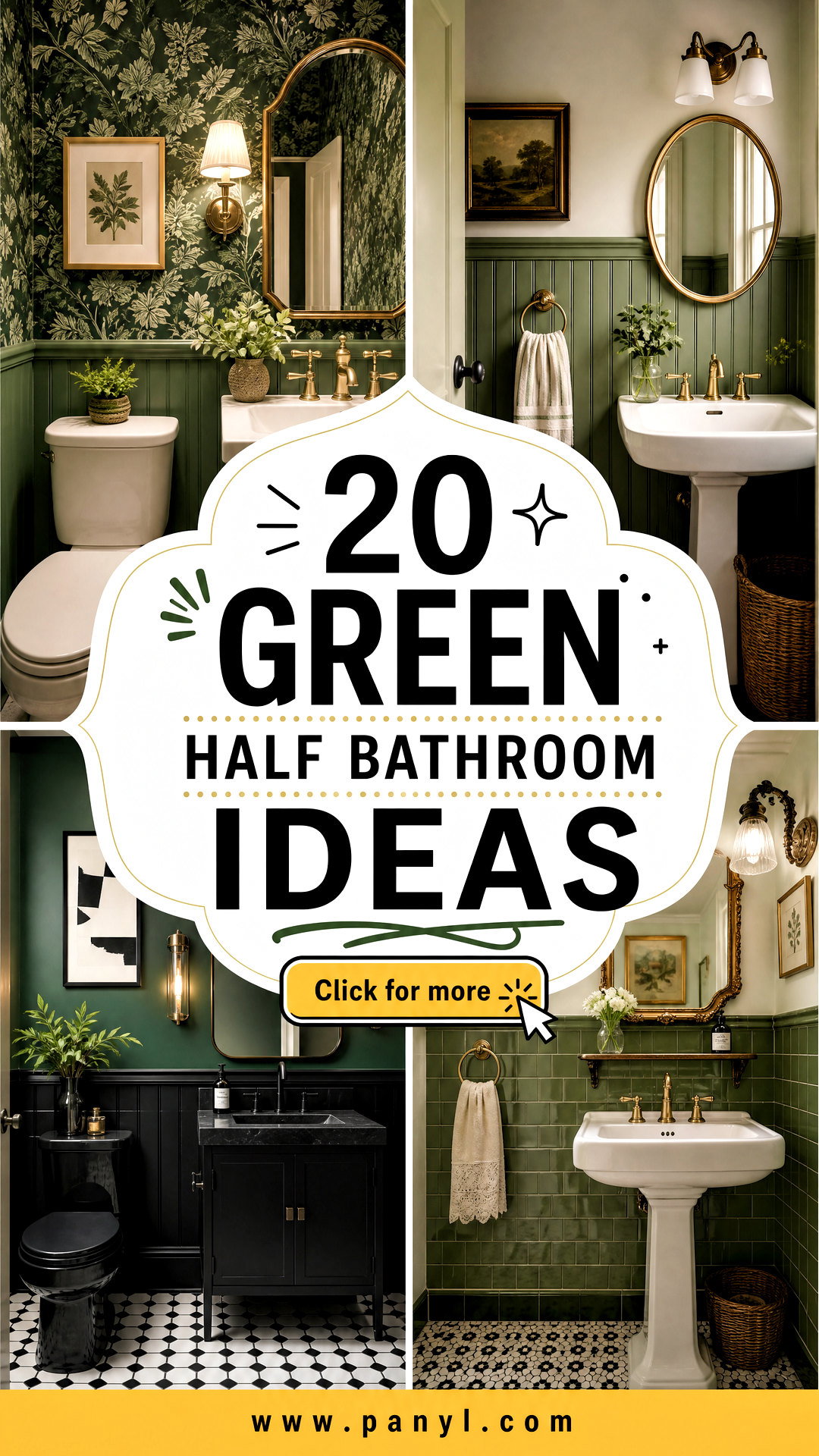 20 Green Half Bathroom Ideas for a Chic Welcoming Space - 20 Green Half Bathroom Ideas for a Chic, Welcoming Space