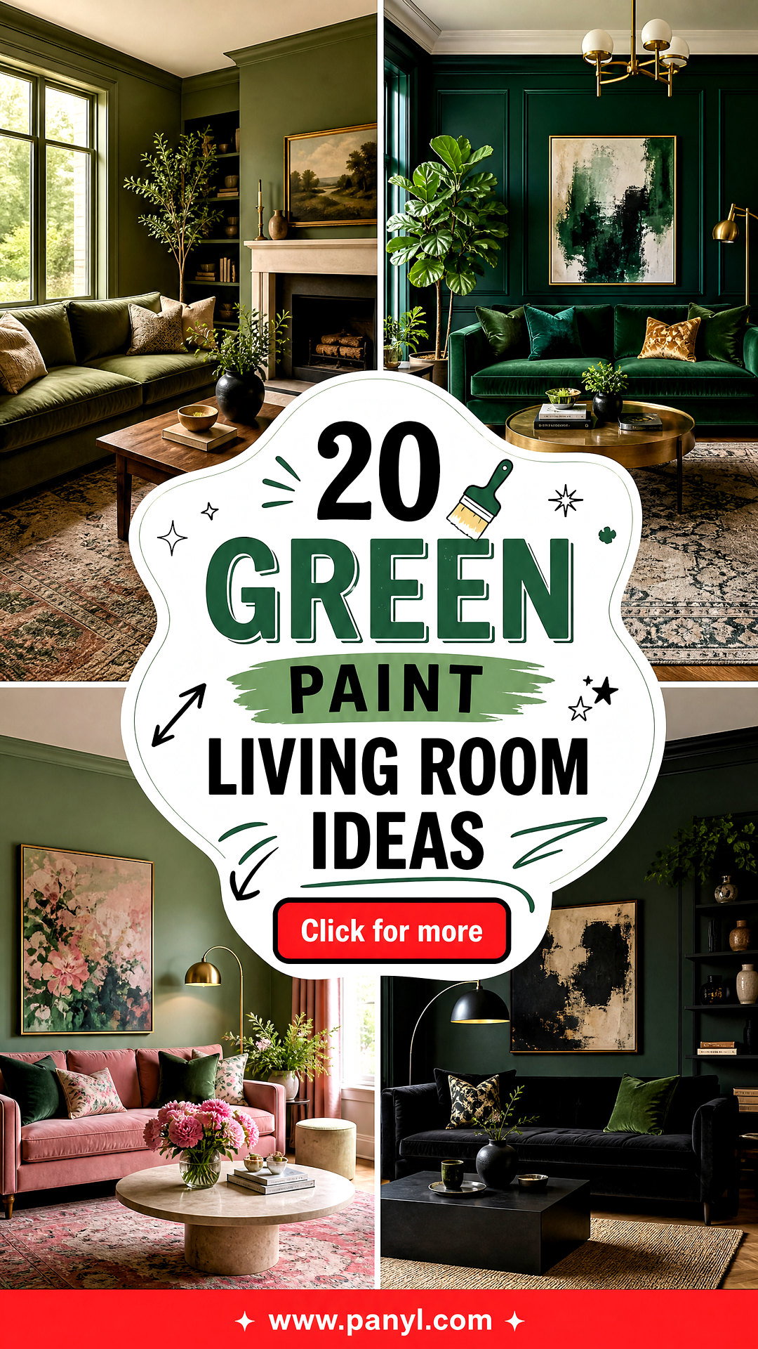 20 Green Paint Living Room Ideas for a Fresh Cozy Update - 20 Green Paint Living Room Ideas for a Fresh, Cozy Update