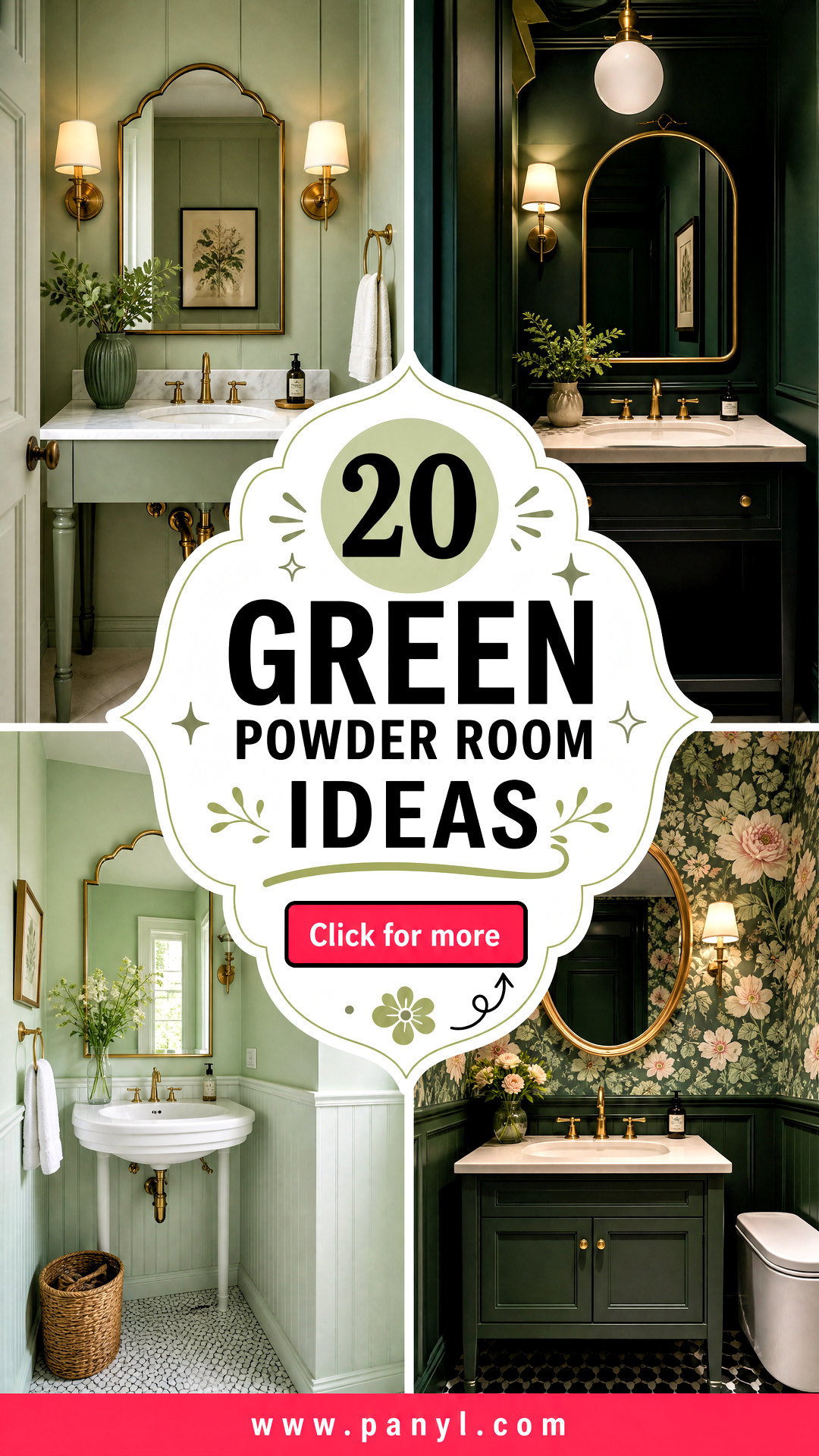20 Green Powder Room Ideas for a Bold Boutique-Style Look - 20 Green Powder Room Ideas for a Bold, Boutique-Style Look