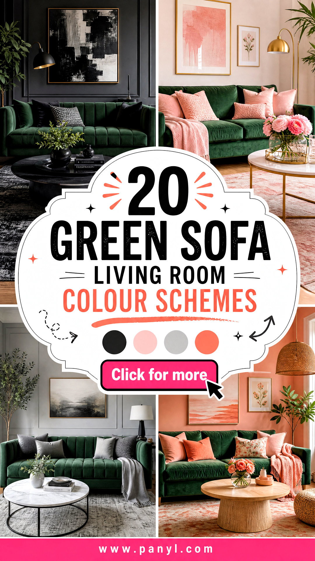 20 Green Sofa Living Room Colour Schemes for a Polished Look - 20 Green Sofa Living Room Colour Schemes for a Polished Look