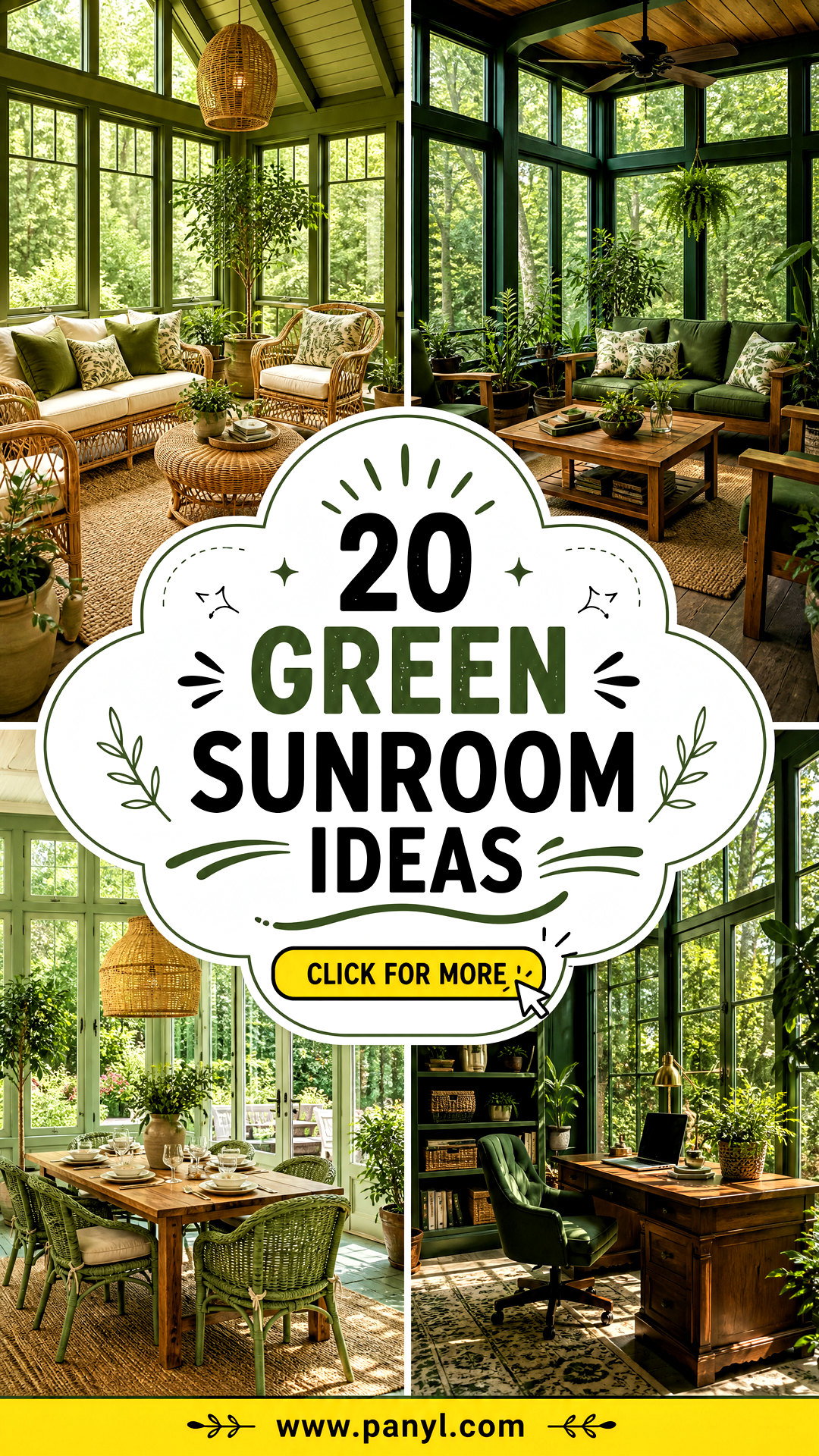 20 Green Sunroom Ideas for a Bright Nature-Inspired Retreat - 20 Green Sunroom Ideas for a Bright, Nature-Inspired Retreat