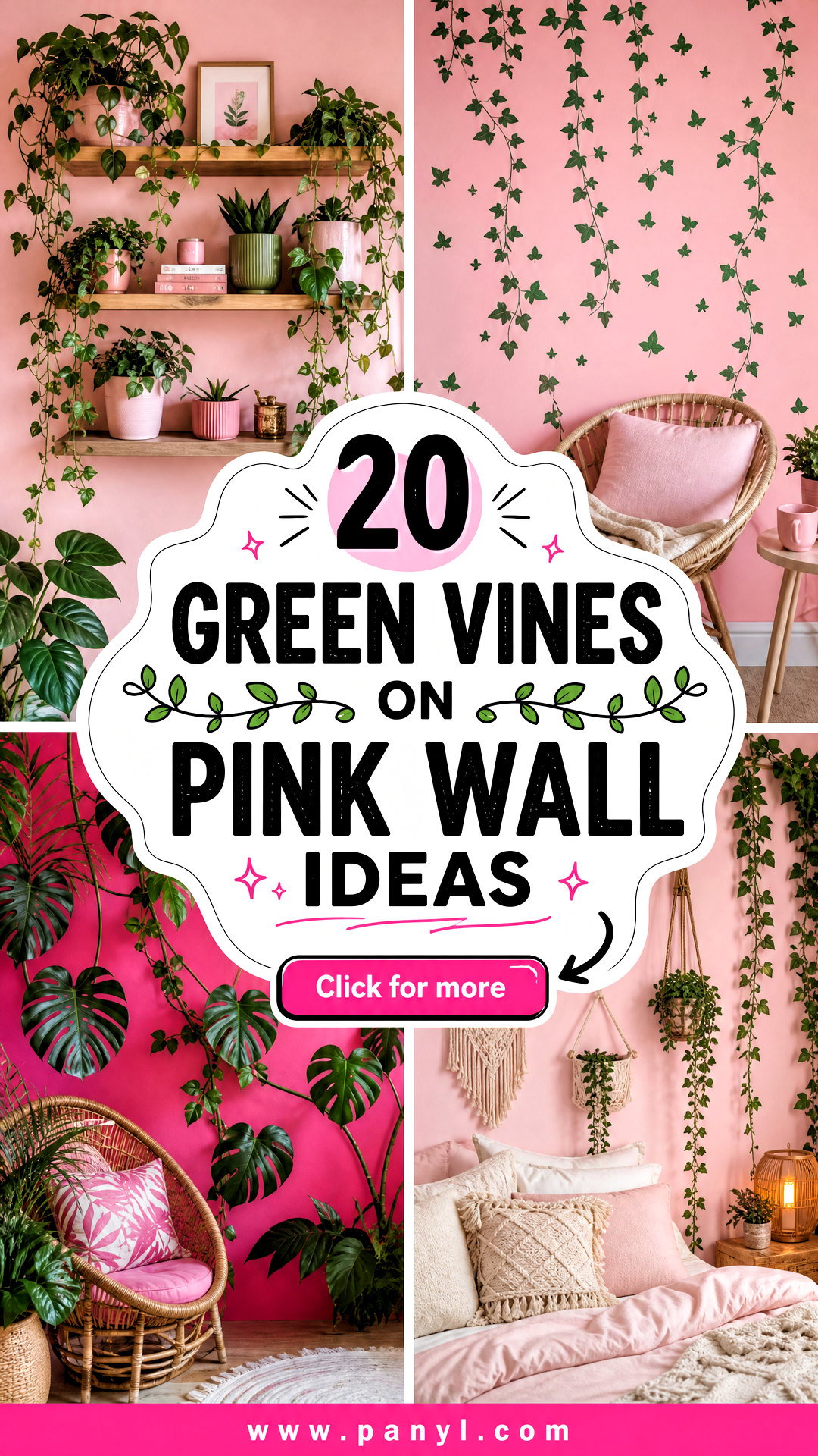 20 Green Vines On Pink Wall Ideas Playful Decor Inspiration - 20 Green Vines On Pink Wall Ideas: Playful Decor Inspiration