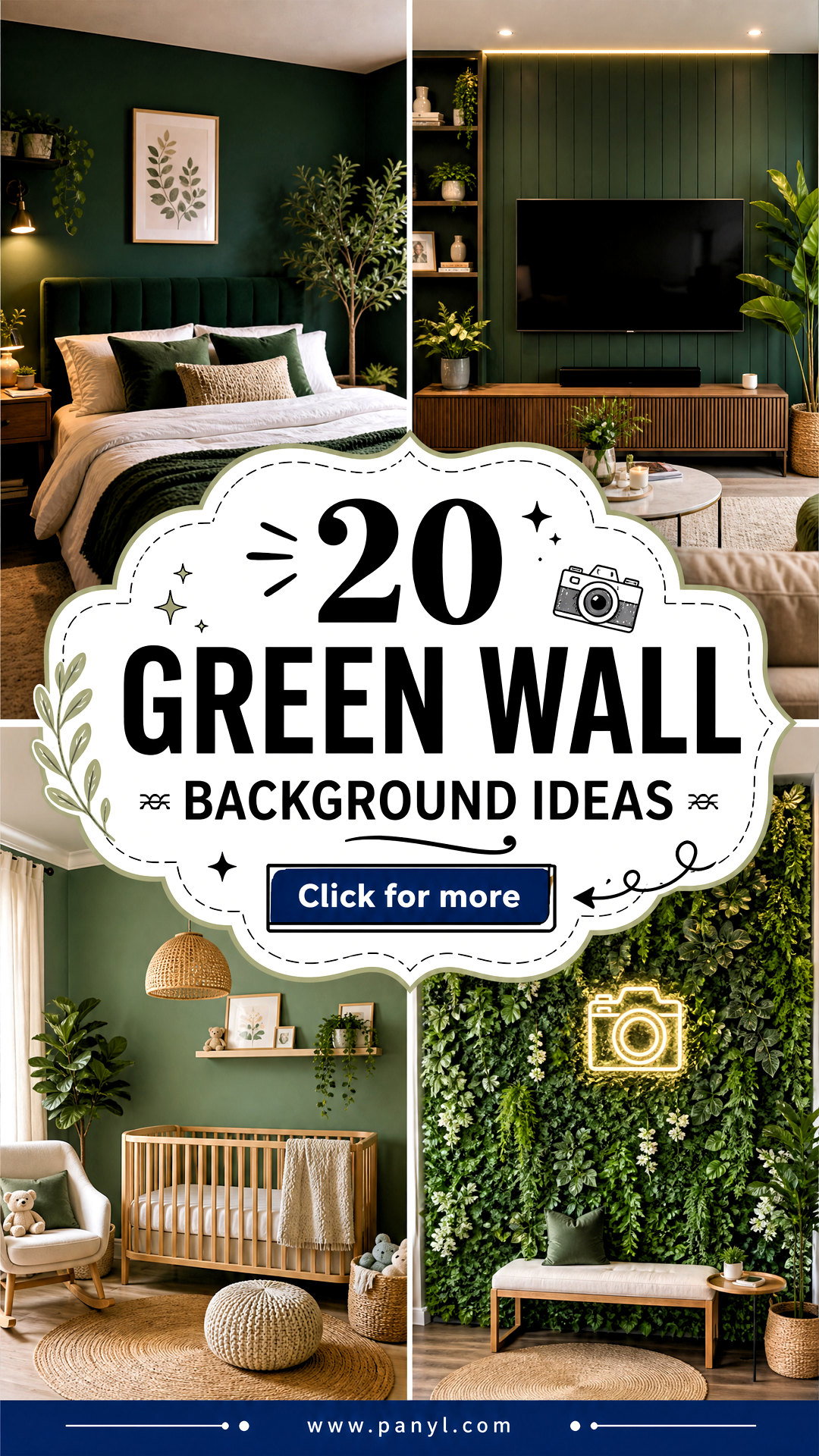 20 Green Wall Background Ideas for Stylish Photos and Rooms - 20 Green Wall Background Ideas for Stylish Photos and Rooms
