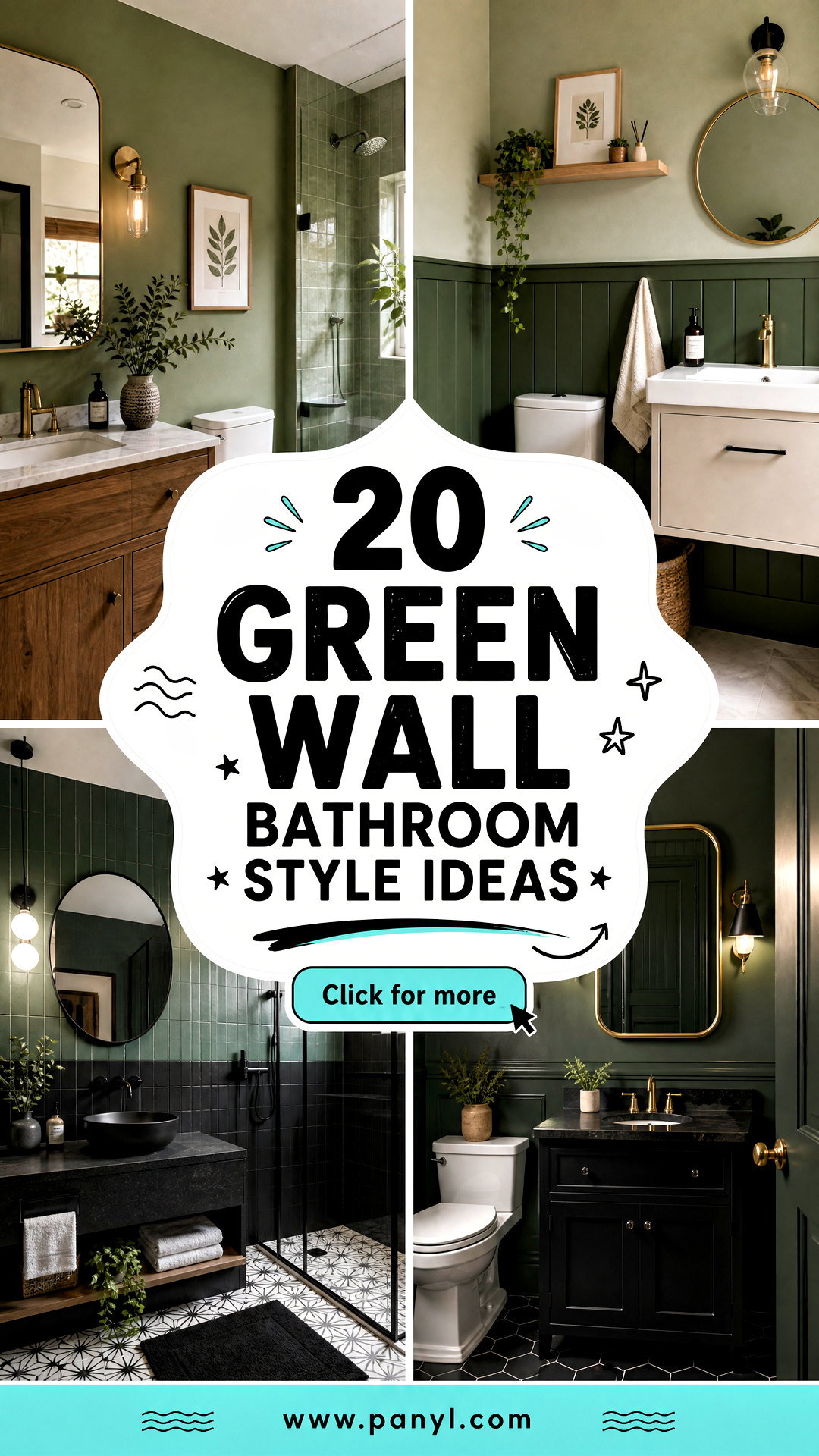 20 Green Wall Bathroom Style Ideas Spa-Like Style Tips - 20 Green Wall Bathroom Style Ideas: Spa-Like Style Tips