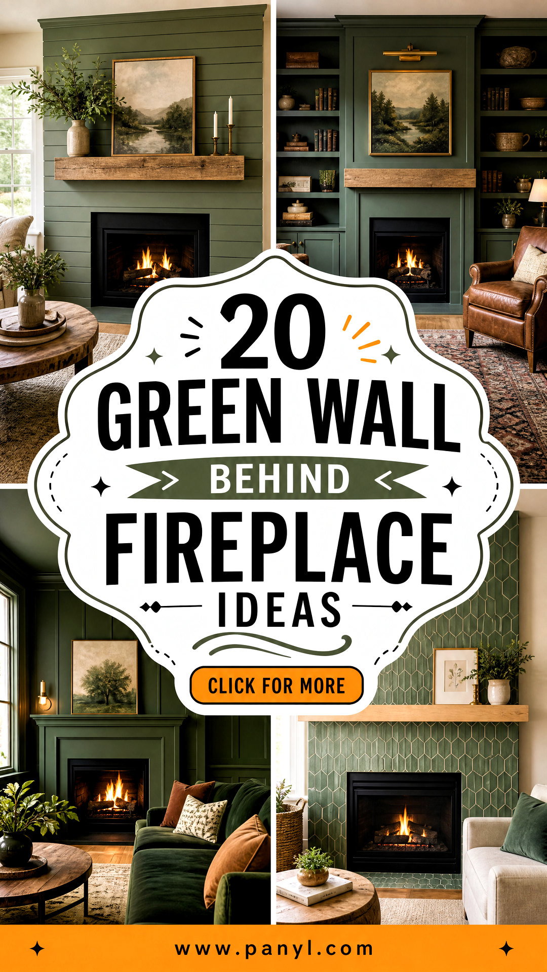 20 Green Wall Behind Fireplace Ideas Cozy Hearth Inspiration - 20 Green Wall Behind Fireplace Ideas: Cozy Hearth Inspiration
