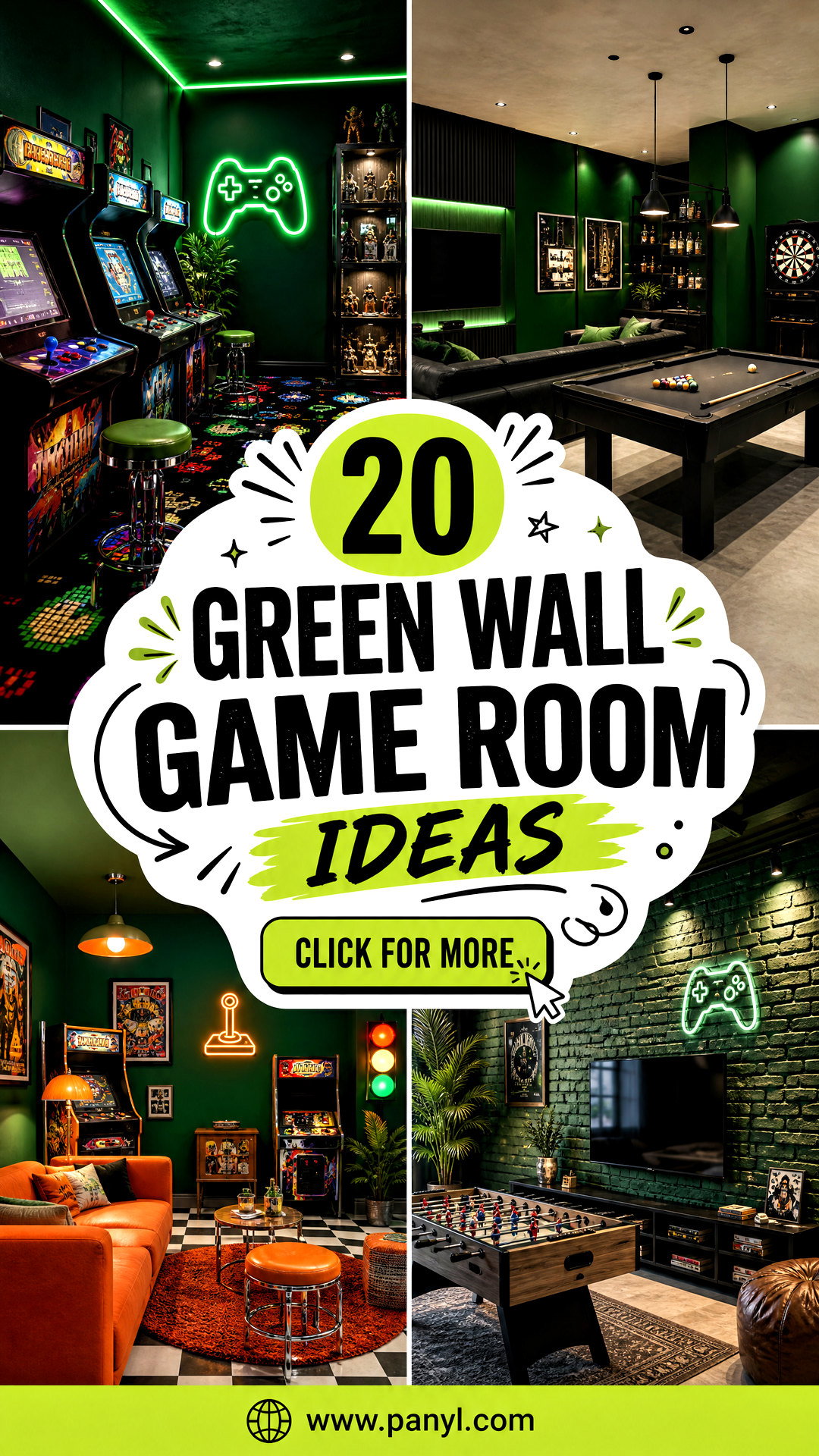 20 Green Wall Game Room Ideas Fun Fresh Spaces to Play - 20 Green Wall Game Room Ideas: Fun, Fresh Spaces to Play