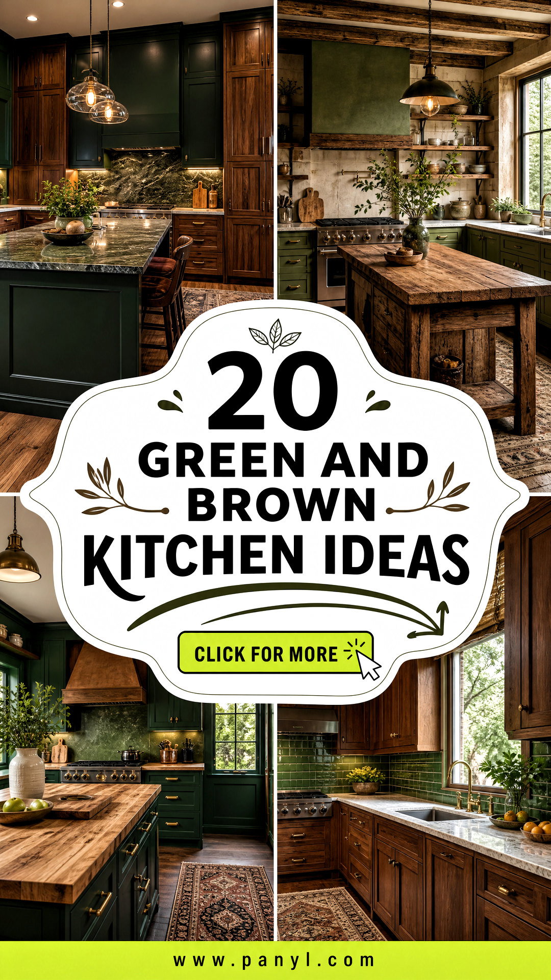 20 Green and Brown Kitchen Ideas for a Warm Organic Look - 20 Green and Brown Kitchen Ideas for a Warm Organic Look