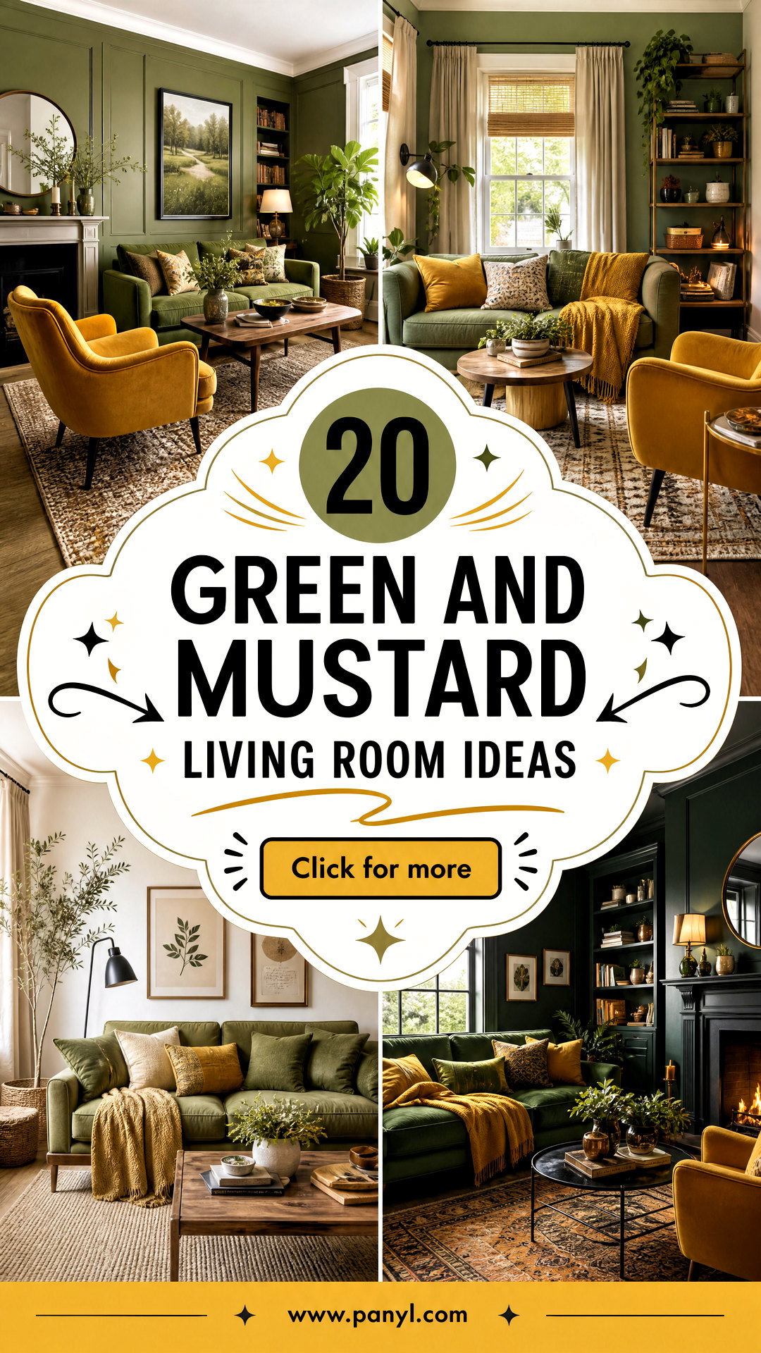 20 Green and Mustard Living Room Ideas for Cozy Curated Style - 20 Green and Mustard Living Room Ideas for Cozy, Curated Style