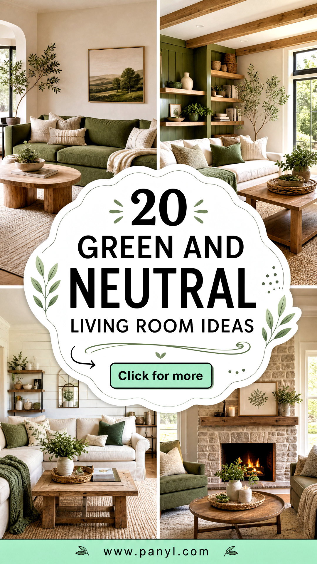 20 Green and Neutral Living Room Ideas for Serene Style - 20 Green and Neutral Living Room Ideas for Serene Style