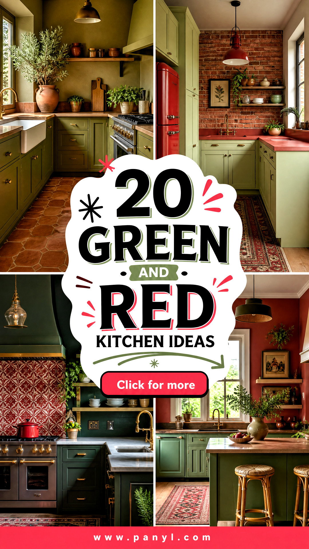 20 Green and Red Kitchen Ideas for a Bold Designer Look - 20 Green and Red Kitchen Ideas for a Bold Designer Look