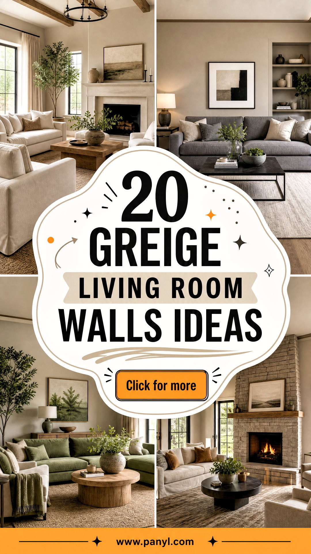20 Greige Living Room Walls for Warm Sophisticated Style - 20 Greige Living Room Walls for Warm, Sophisticated Style